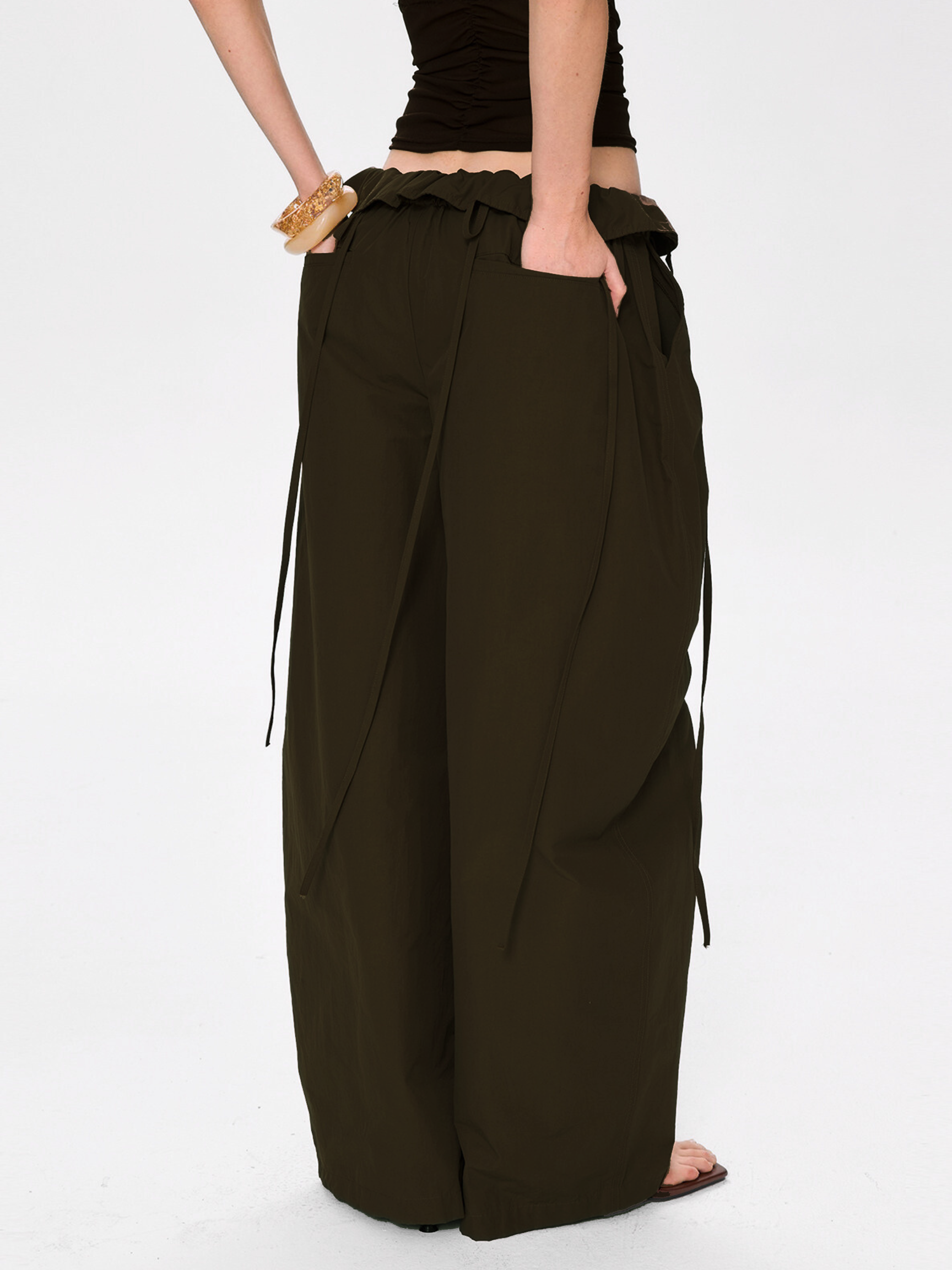 Vantex - Women's Bubble-Waist Lightweight Tapered Pants