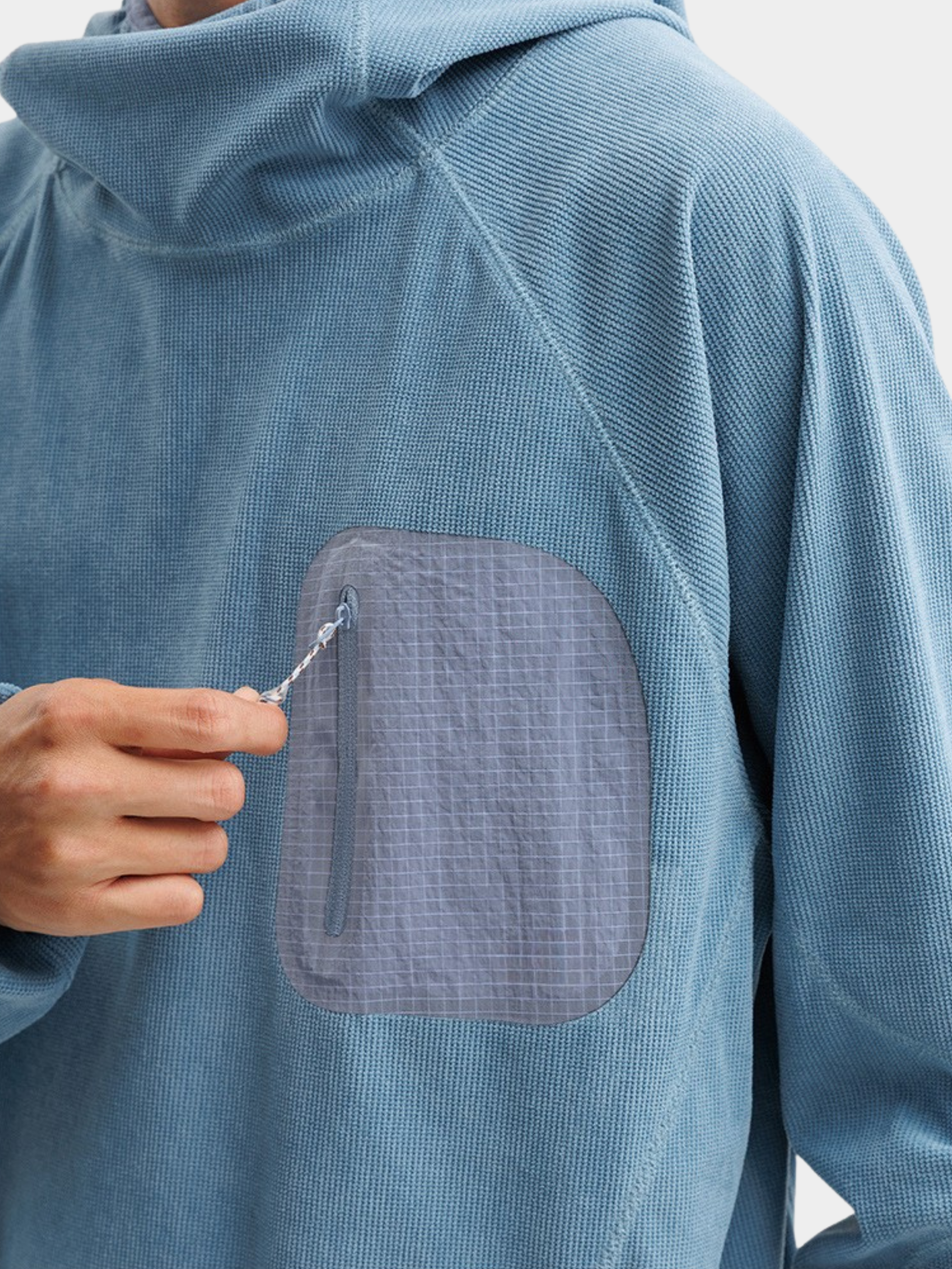 Crag - Unisex Moisture-Wicking High Neck Hoodie Base Layer