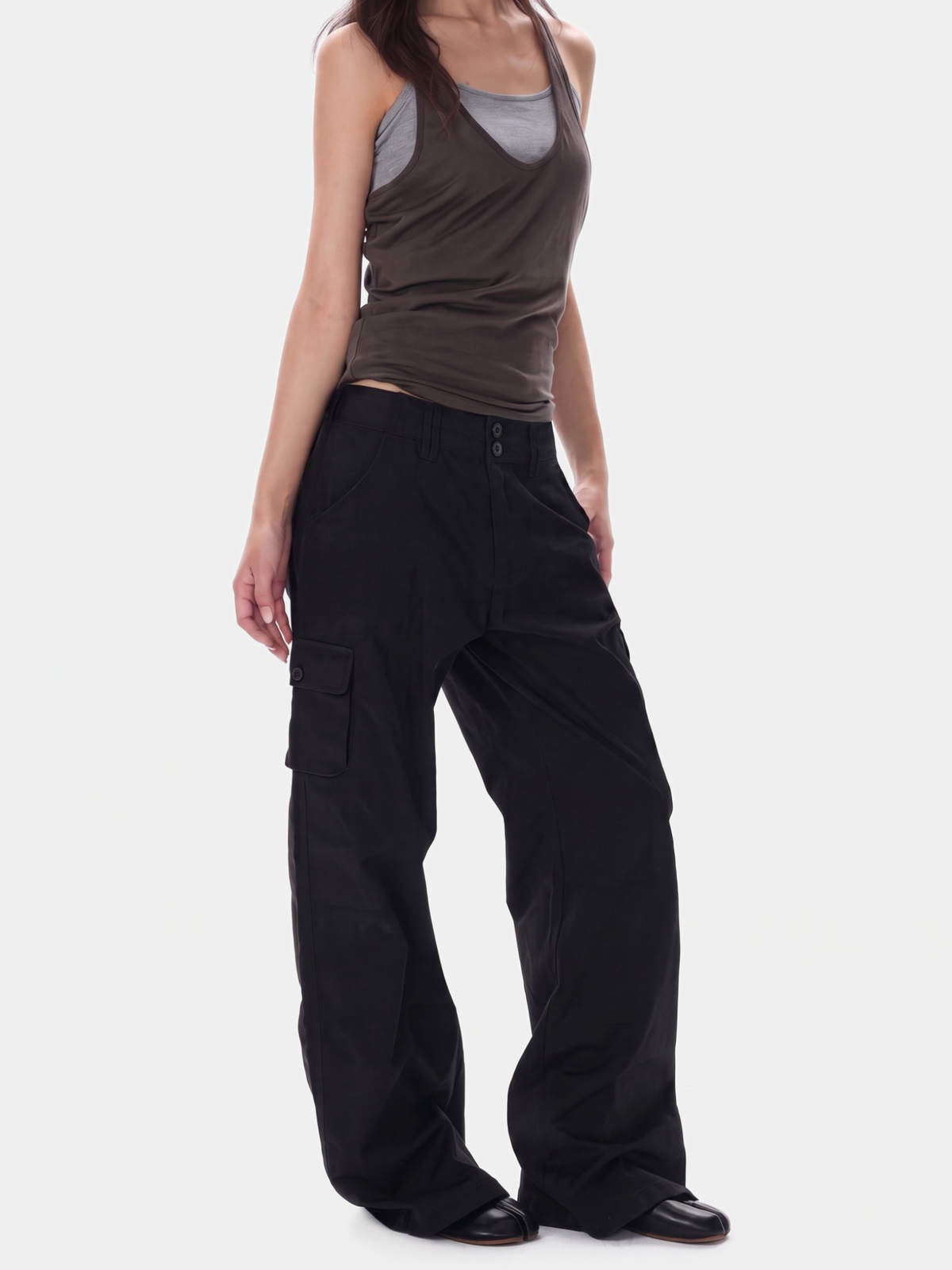 CalmDrift - Women's Deconstructed Multi-Pocket Straight-Leg Cargo Pants
