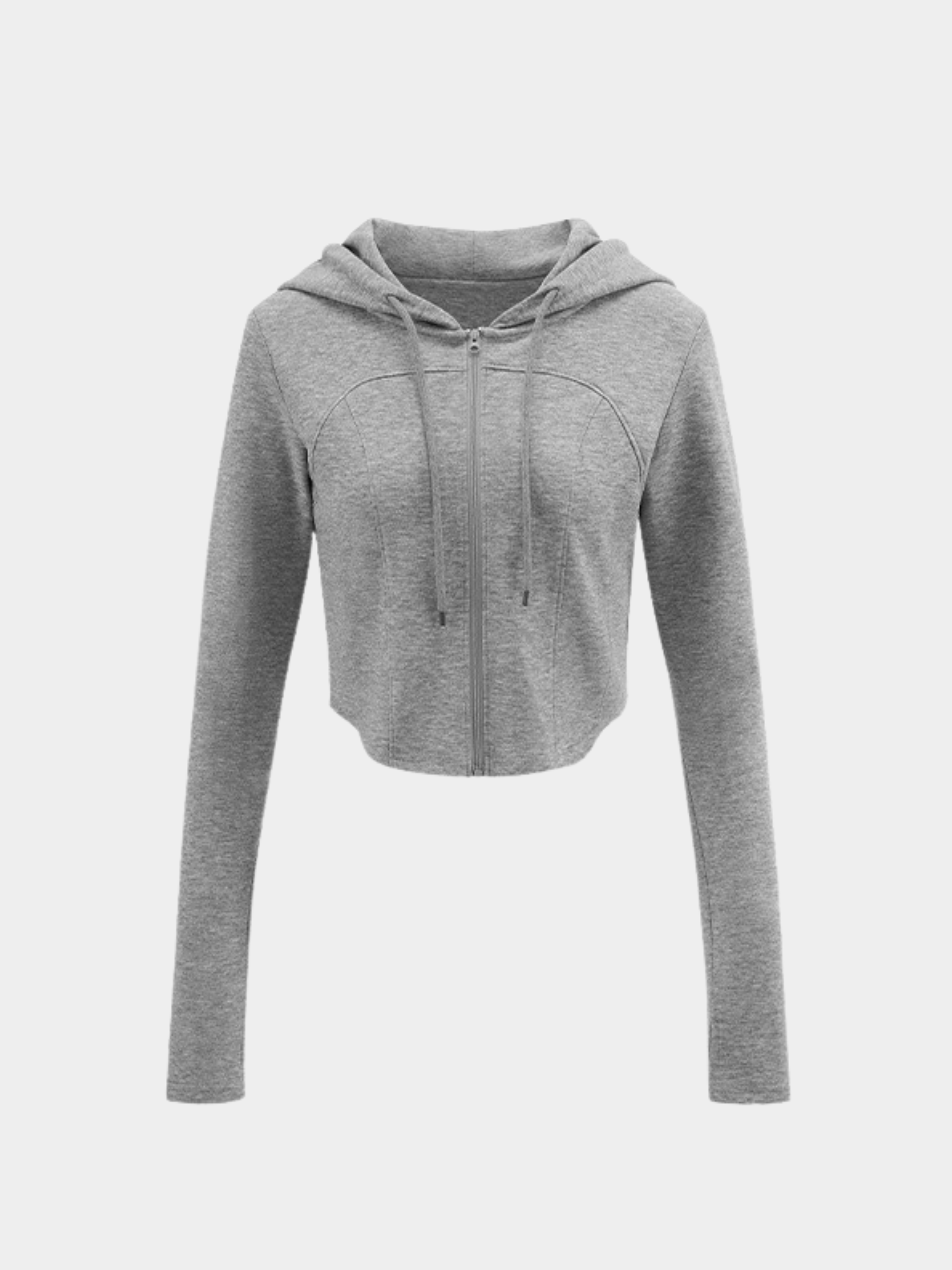 Wildstream - Women's Cropped Fitted Hoodie & High-Waist Micro-Flare Pants Set