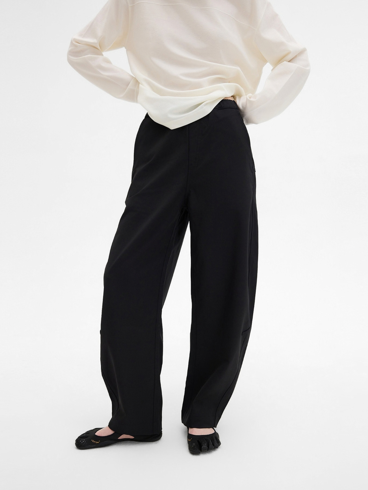 RiseDrift - Unisex Wrinkle-Resistant High-Waist Curved-Leg Pants