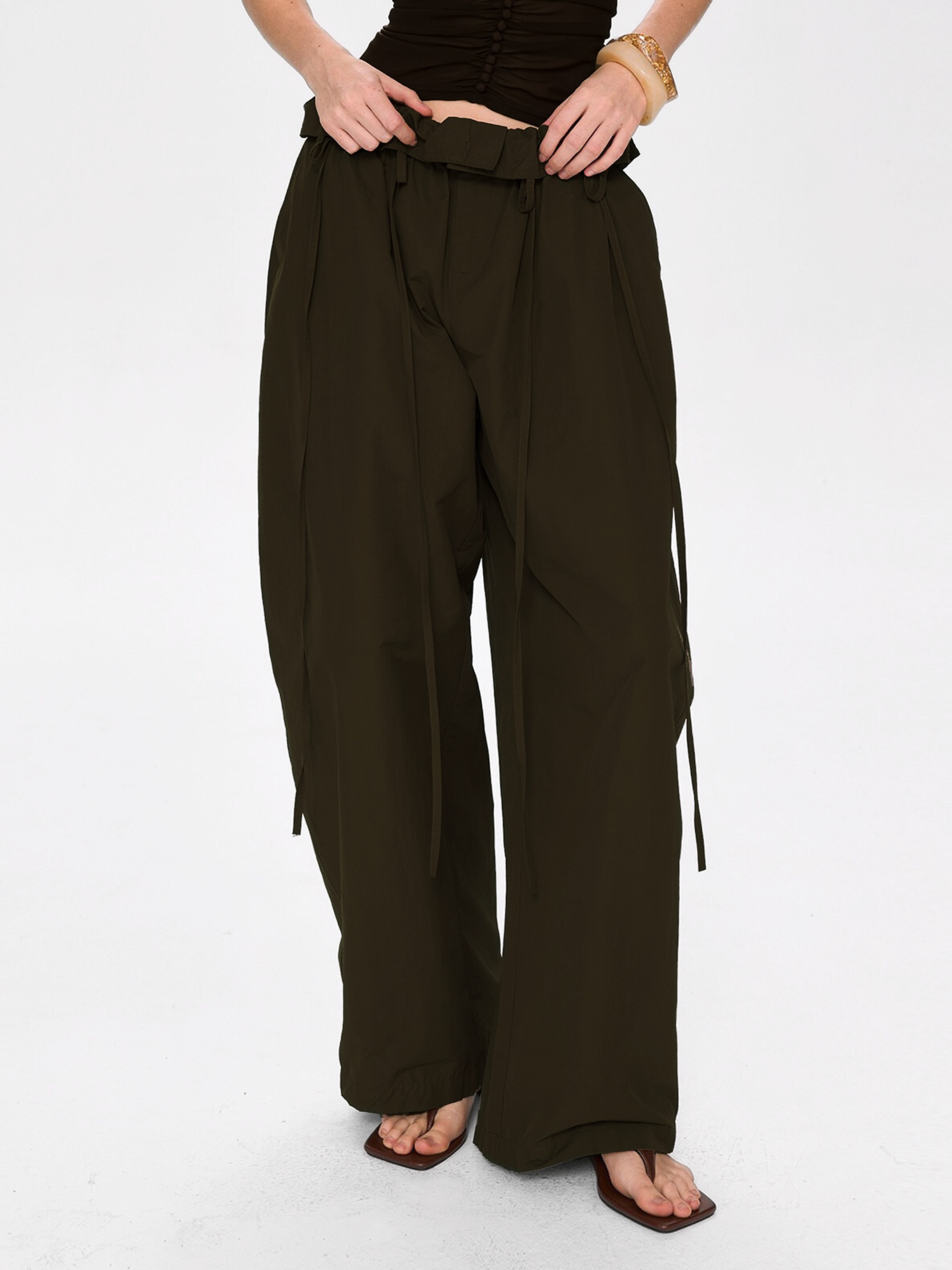 Vantex - Women's Bubble-Waist Lightweight Tapered Pants