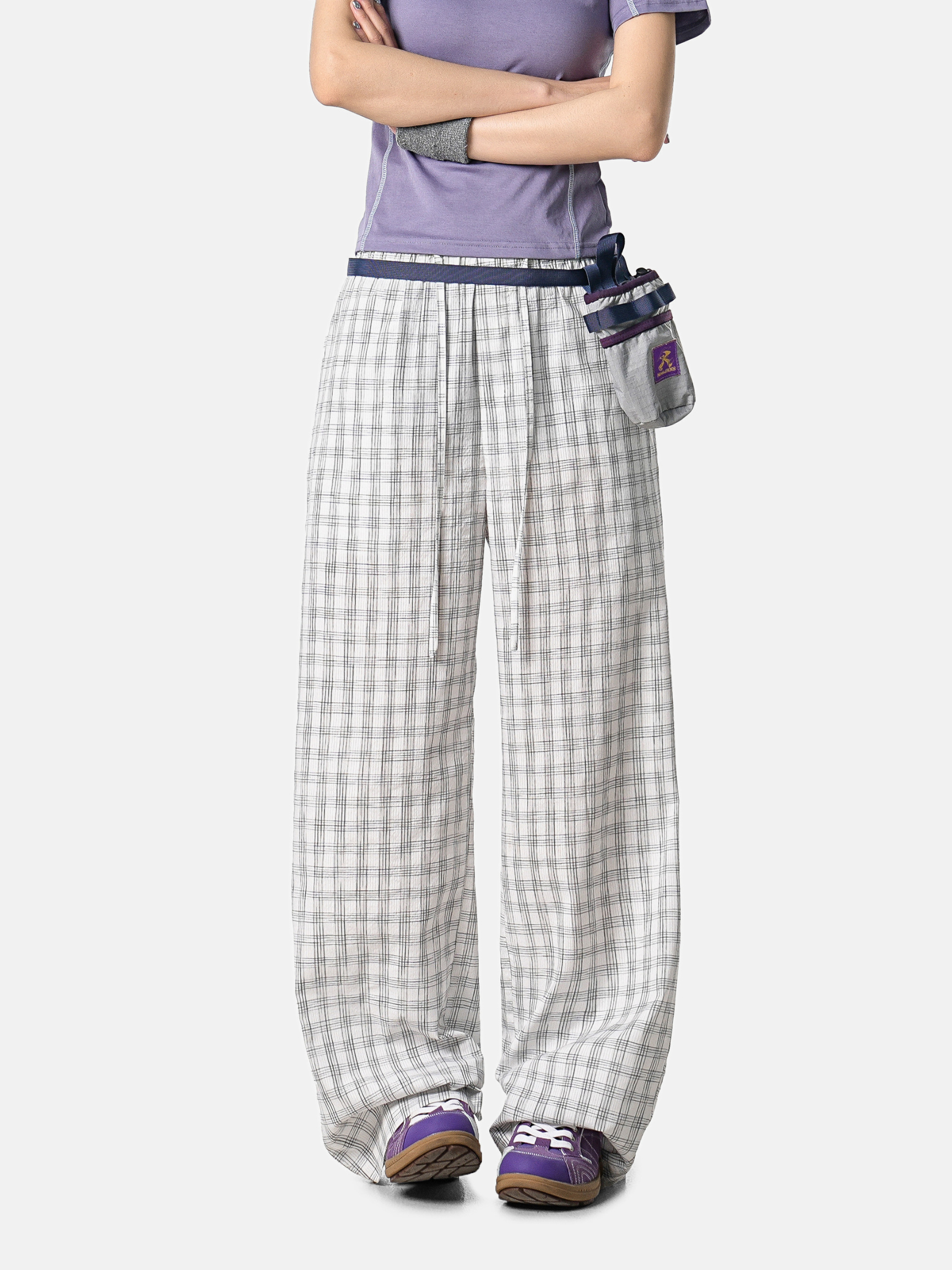DuskFall - Women's Lightweight Plaid Casual Pants