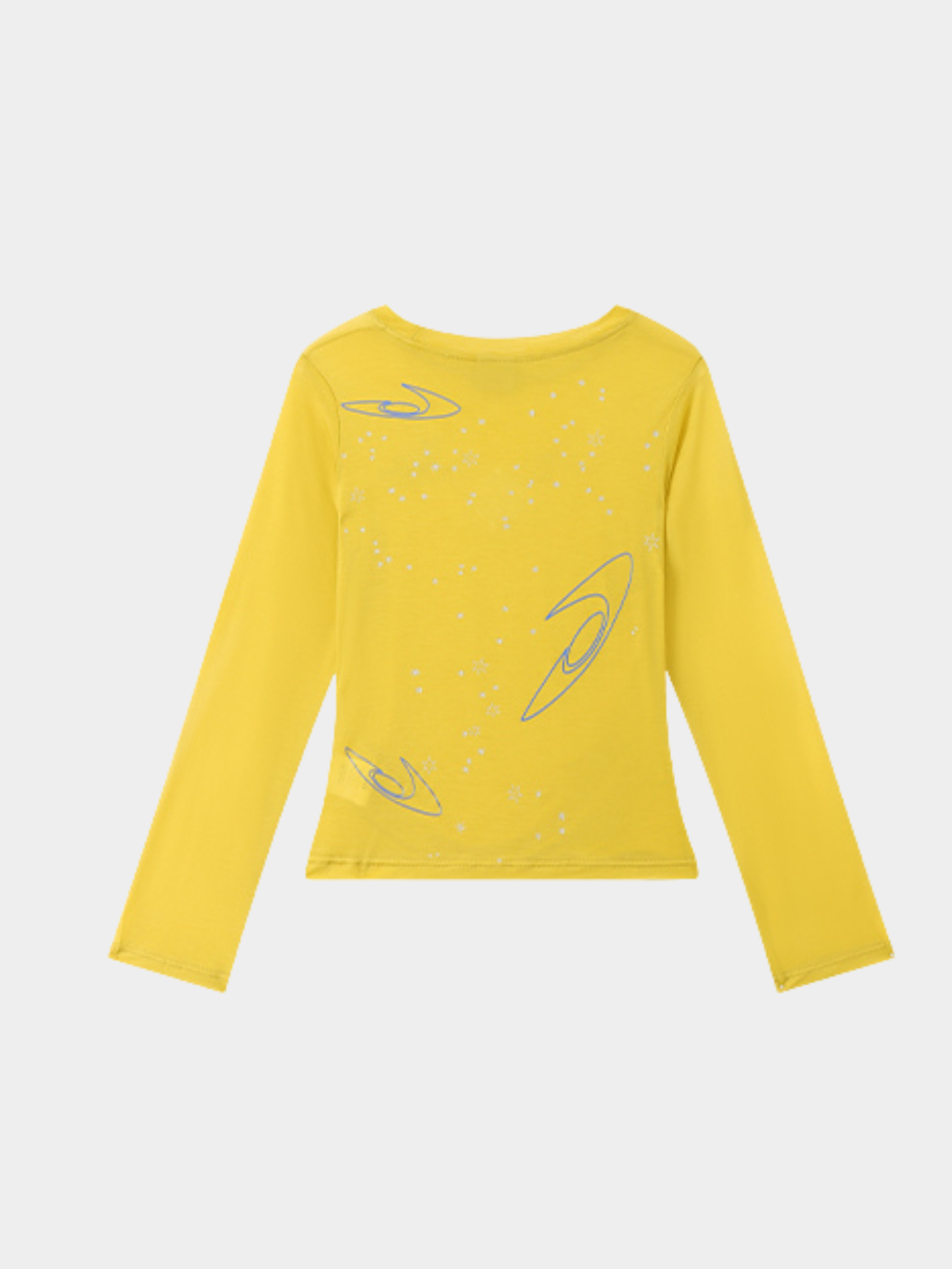 Ashbase - Women's Lightweight Lyocell Star Print Long Sleeve Top