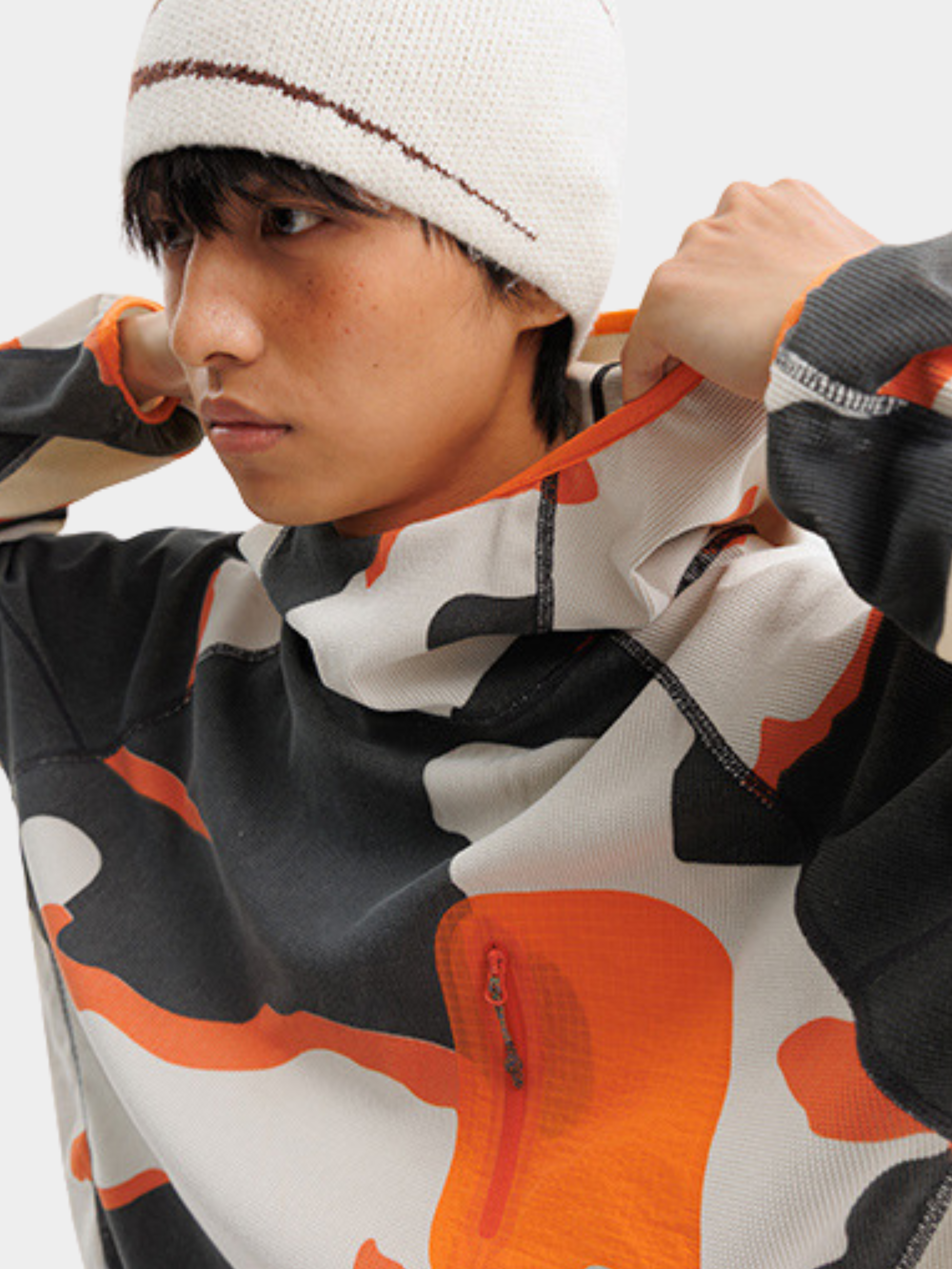 Crag - Unisex Moisture-Wicking High Neck Hoodie Base Layer
