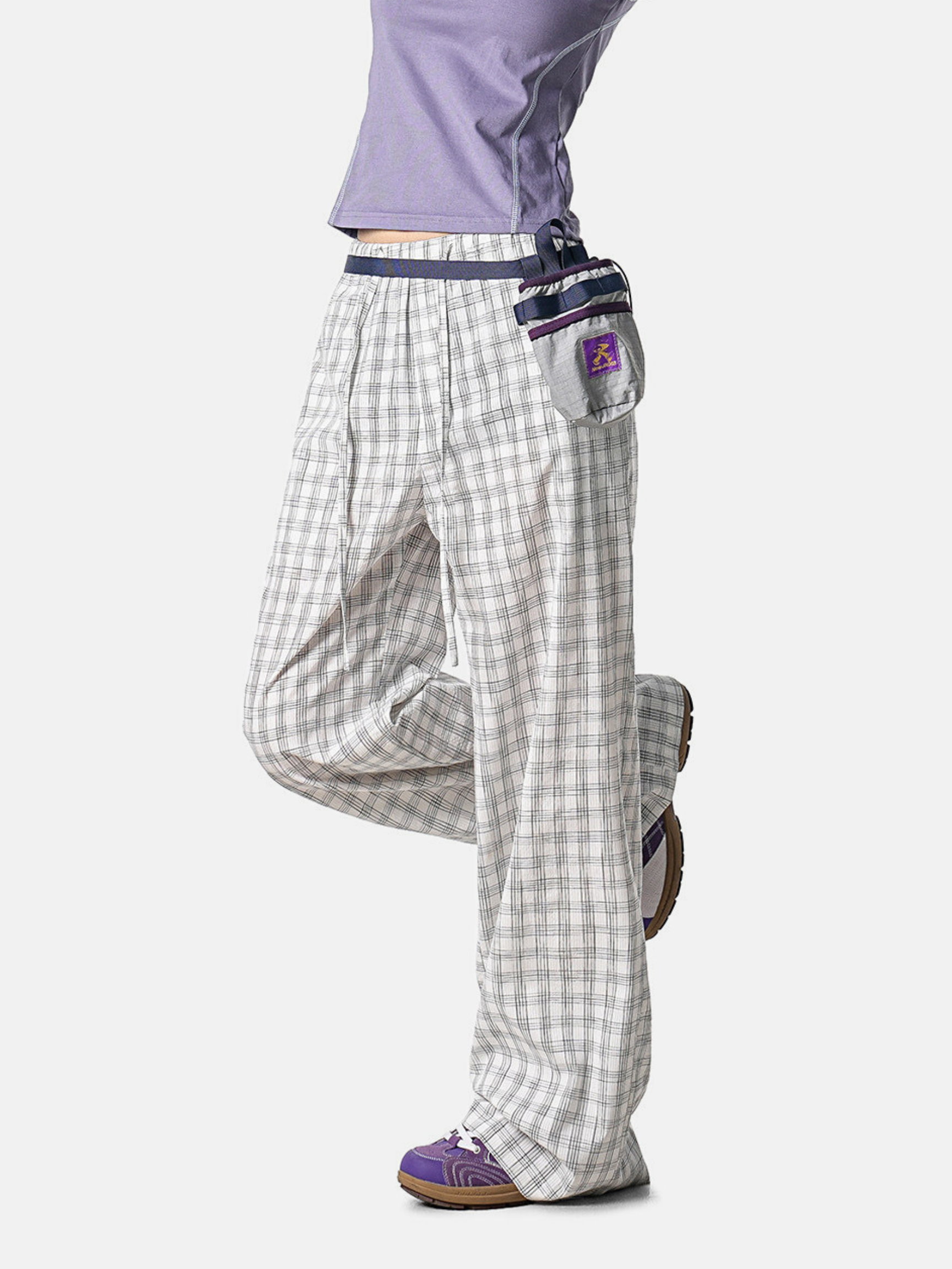 DuskFall - Women's Lightweight Plaid Casual Pants