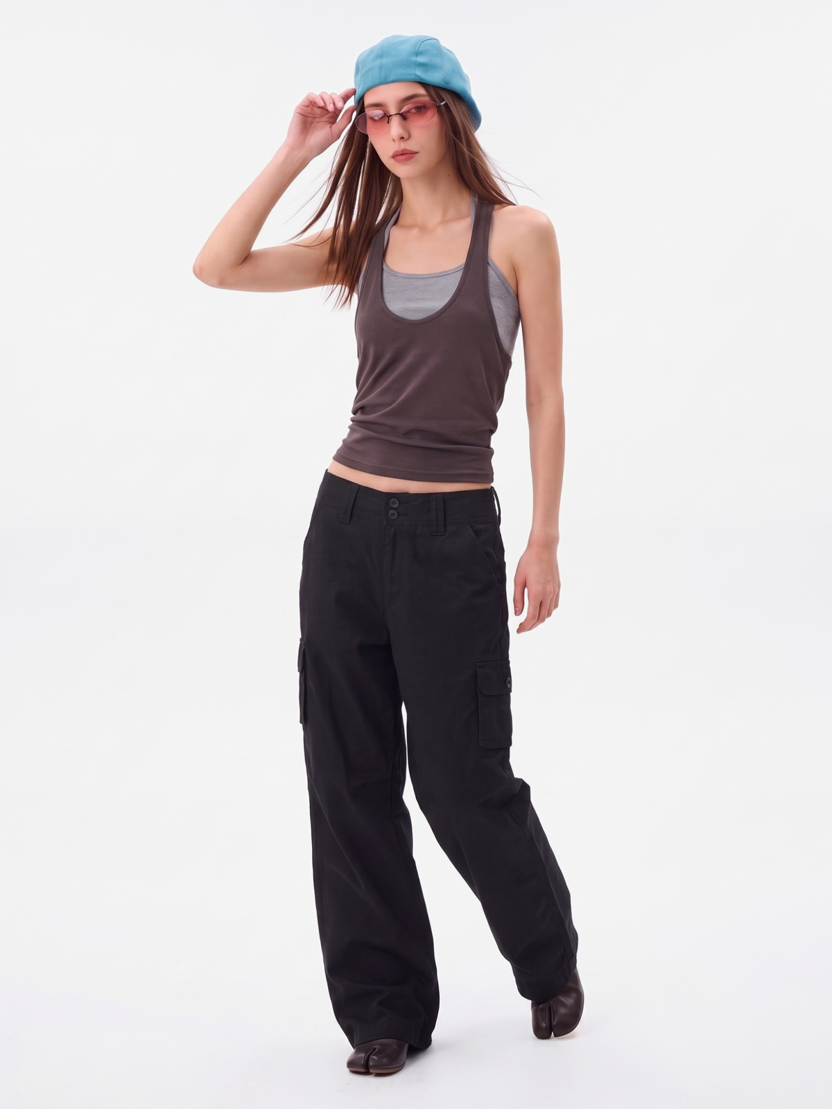 CalmDrift - Women's Deconstructed Multi-Pocket Straight-Leg Cargo Pants
