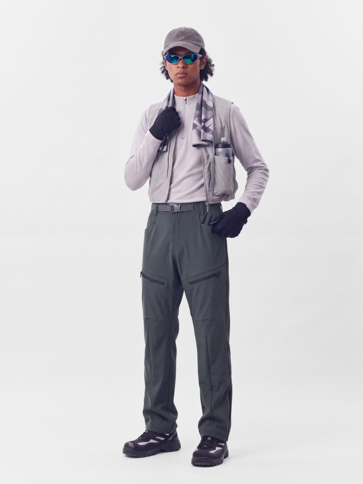 AlpineShift - Men's Windproof Fleece-Lined Side-Zip Softshell Pants