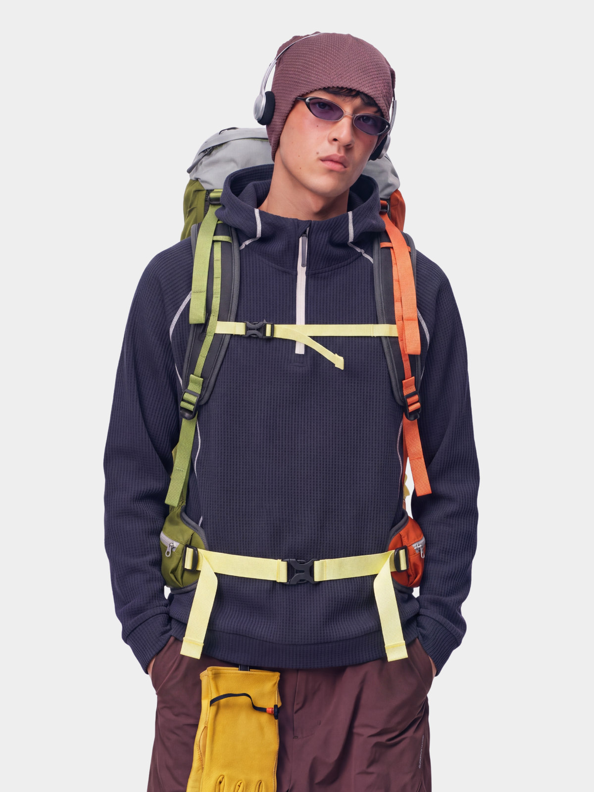 StashVeil - 30L Multi-Functional Color-Block Hiking Backpack