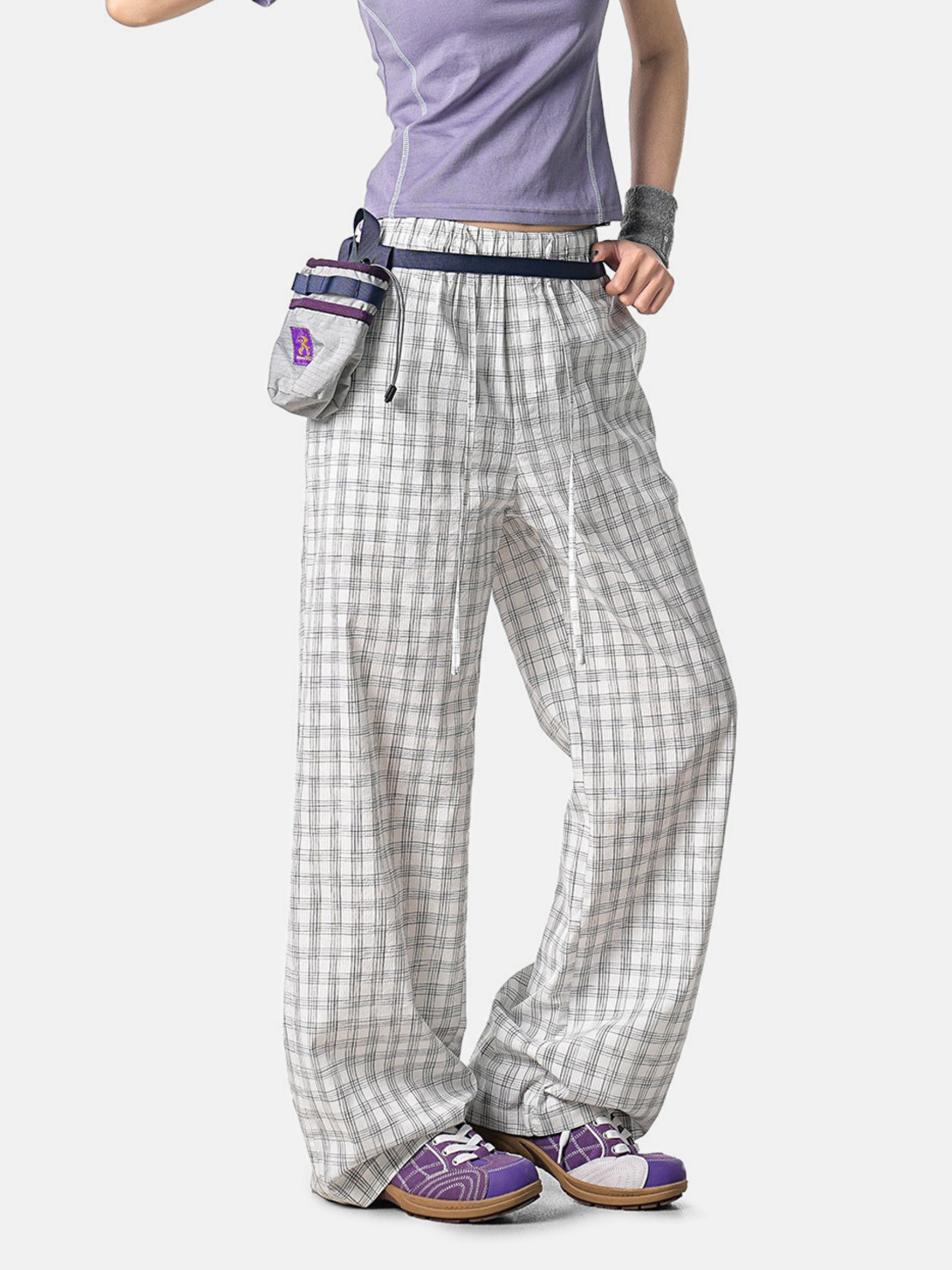 DuskFall - Women's Lightweight Plaid Casual Pants