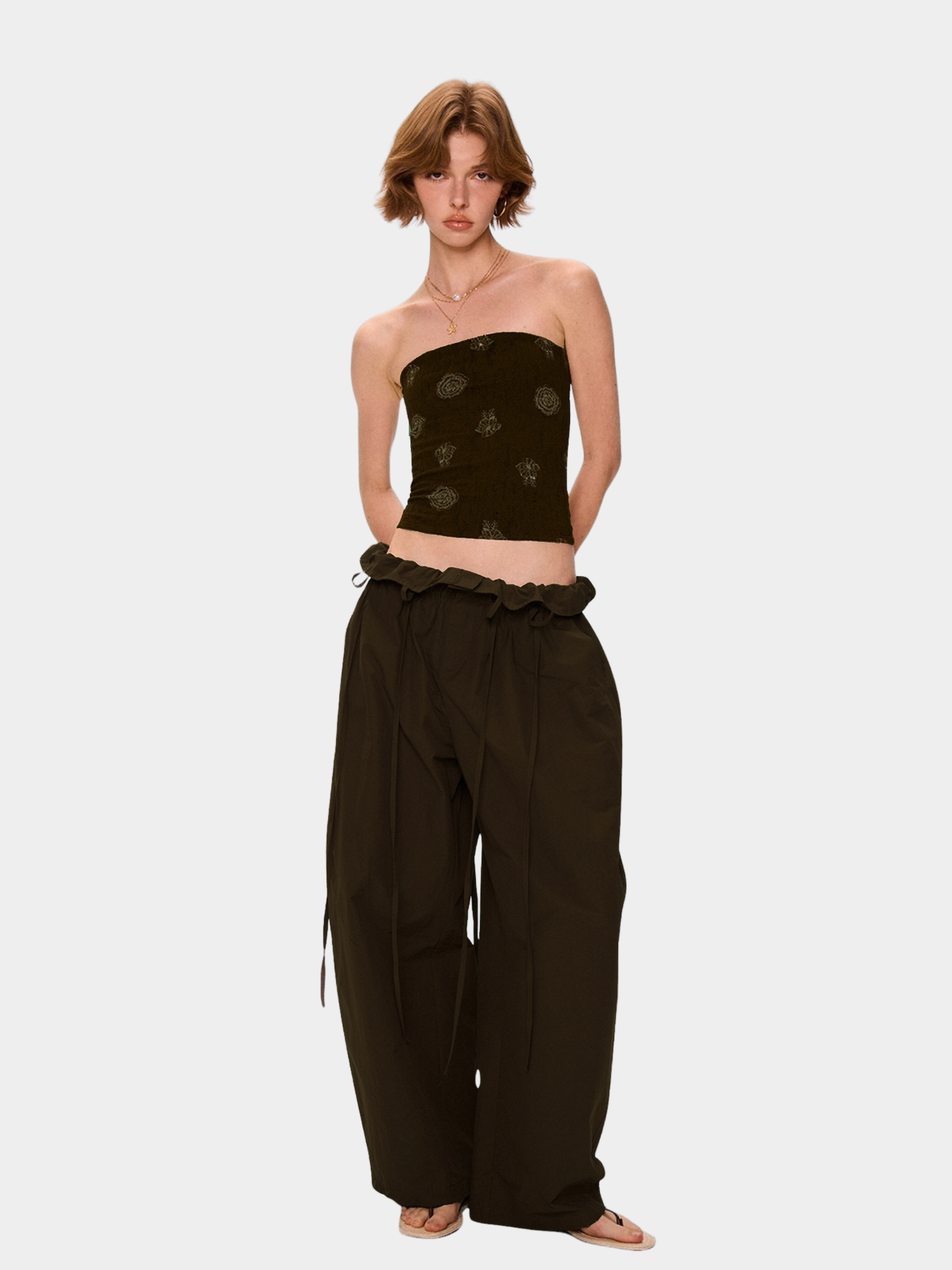 Vantex - Women's Bubble-Waist Lightweight Tapered Pants