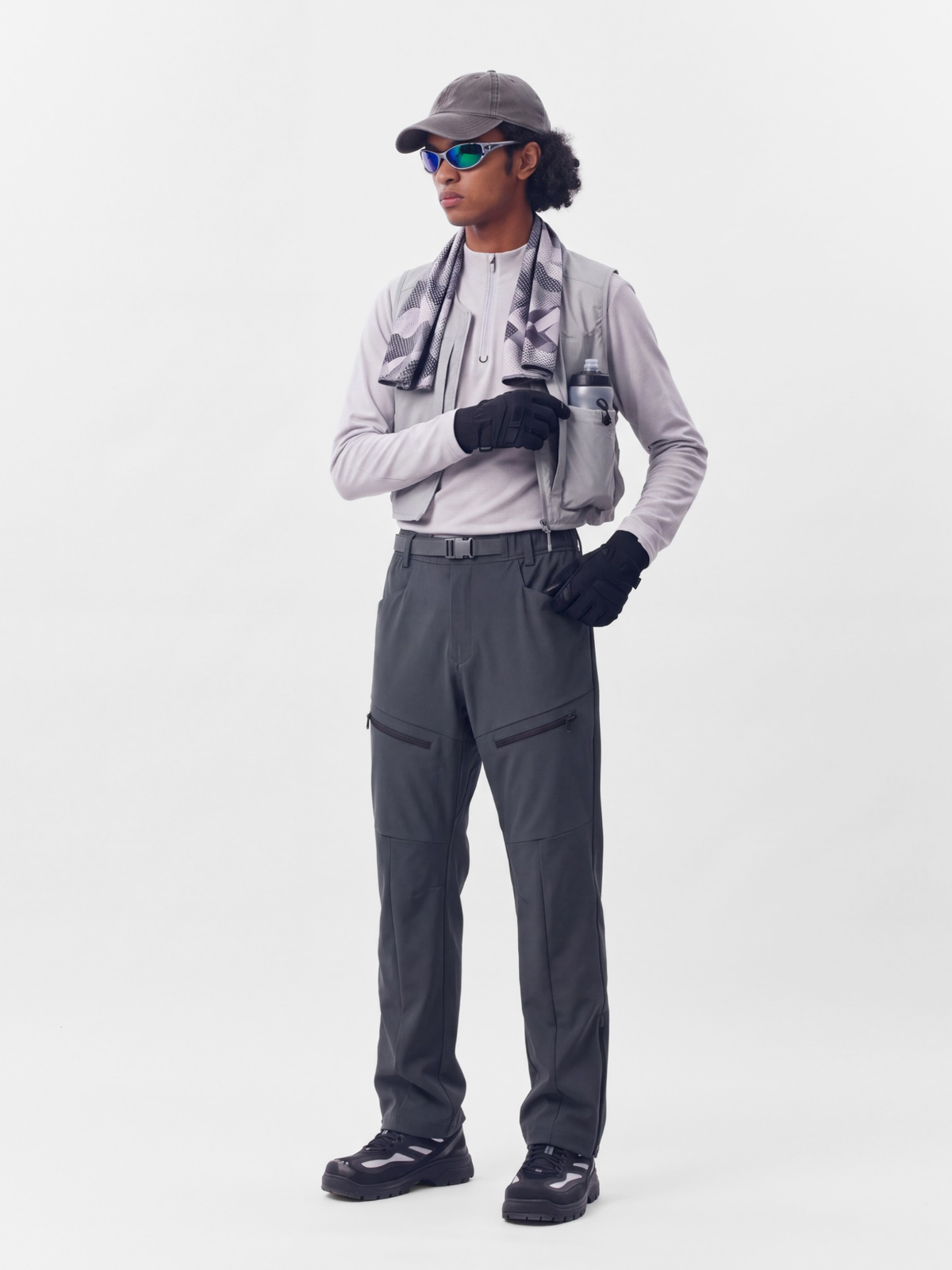 AlpineShift - Men's Windproof Fleece-Lined Side-Zip Softshell Pants