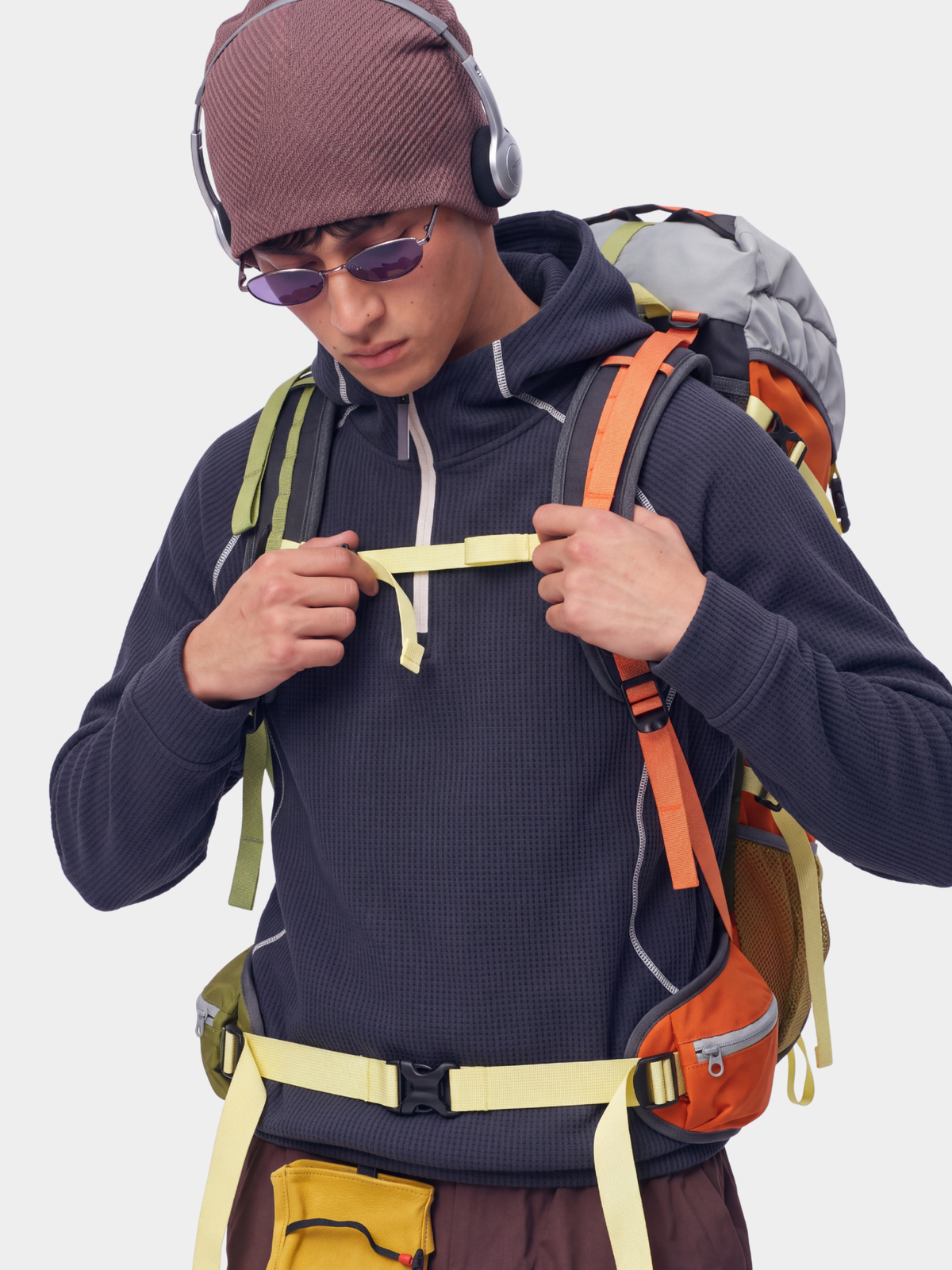 StashVeil - 30L Multi-Functional Color-Block Hiking Backpack