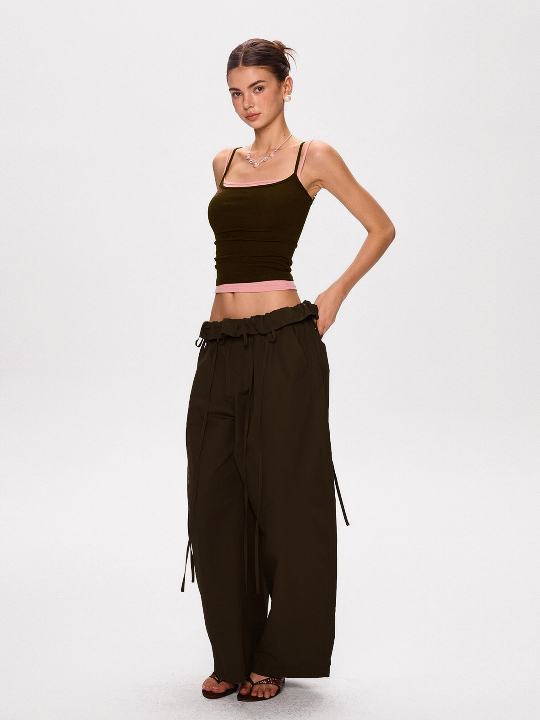 Vantex - Women's Bubble-Waist Lightweight Tapered Pants