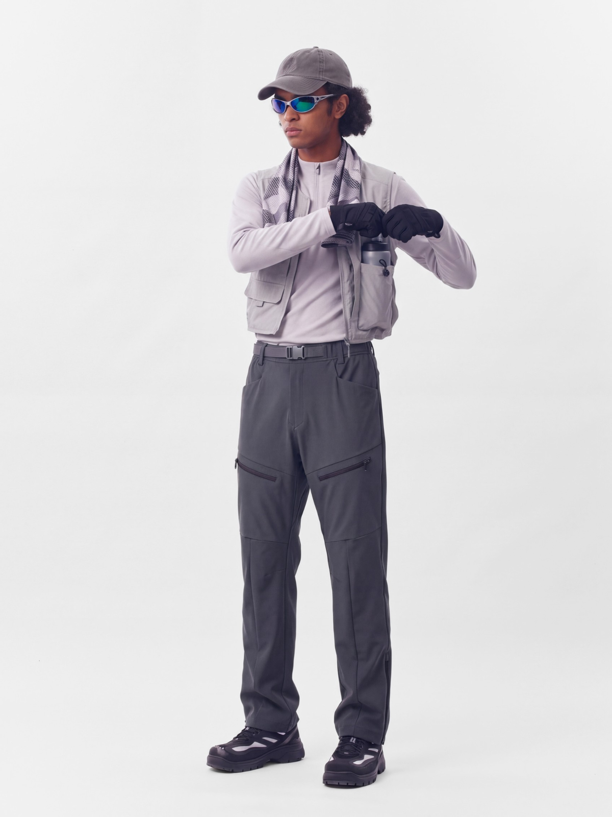 AlpineShift - Men's Windproof Fleece-Lined Side-Zip Softshell Pants
