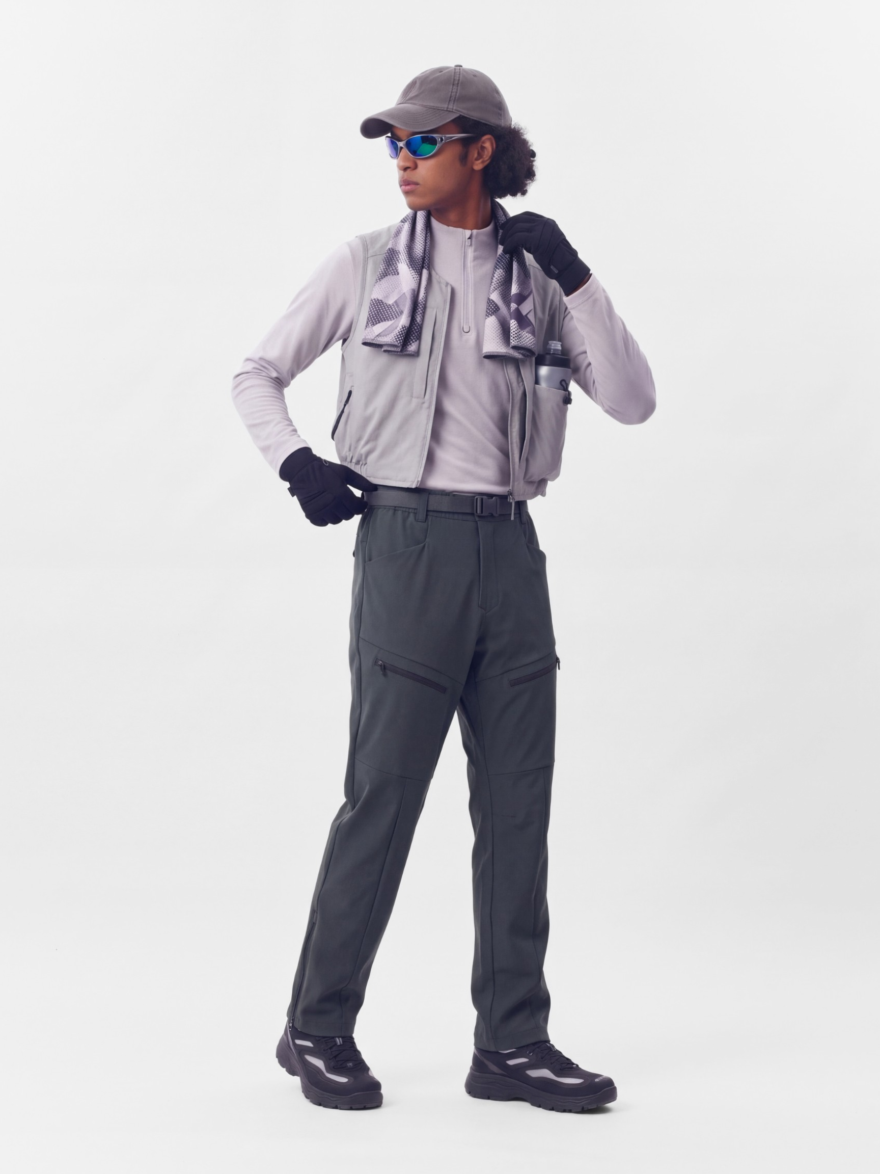 AlpineShift - Men's Windproof Fleece-Lined Side-Zip Softshell Pants