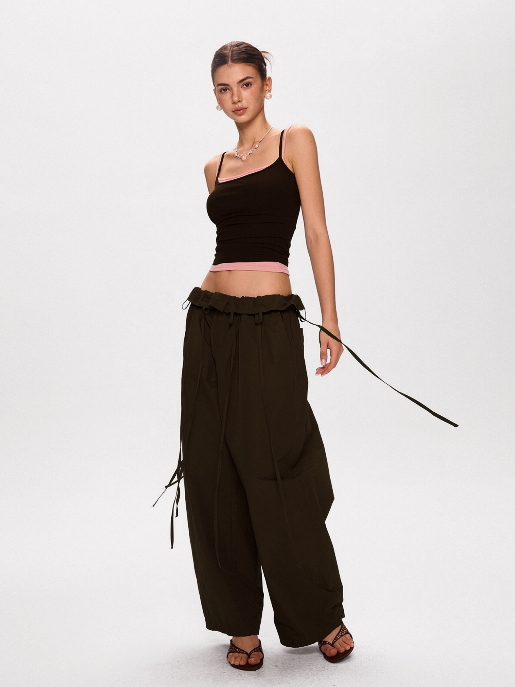Vantex - Women's Bubble-Waist Lightweight Tapered Pants