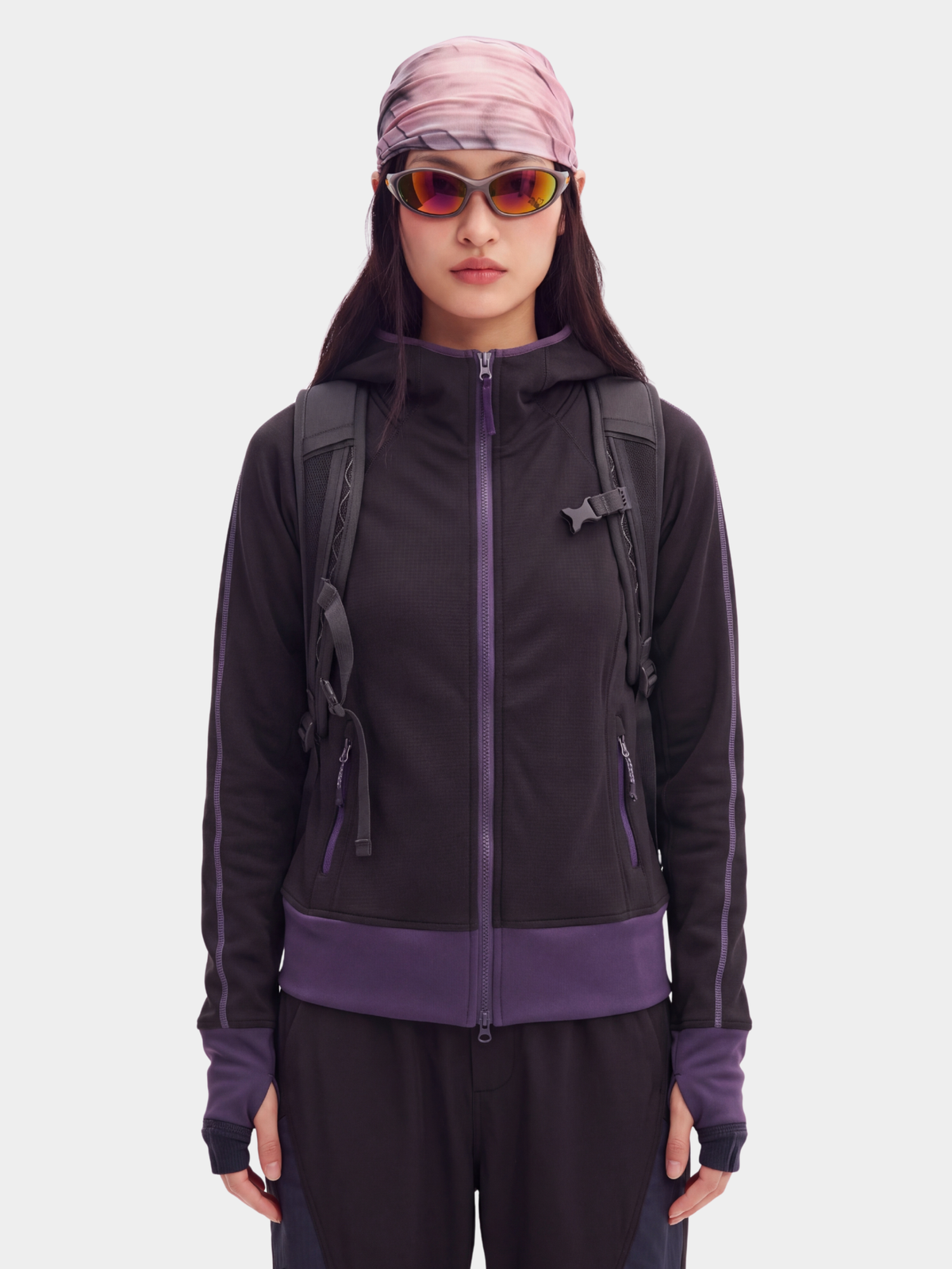 FluffGlide - Women's Breathable Stretch Grid Fleece Jacket