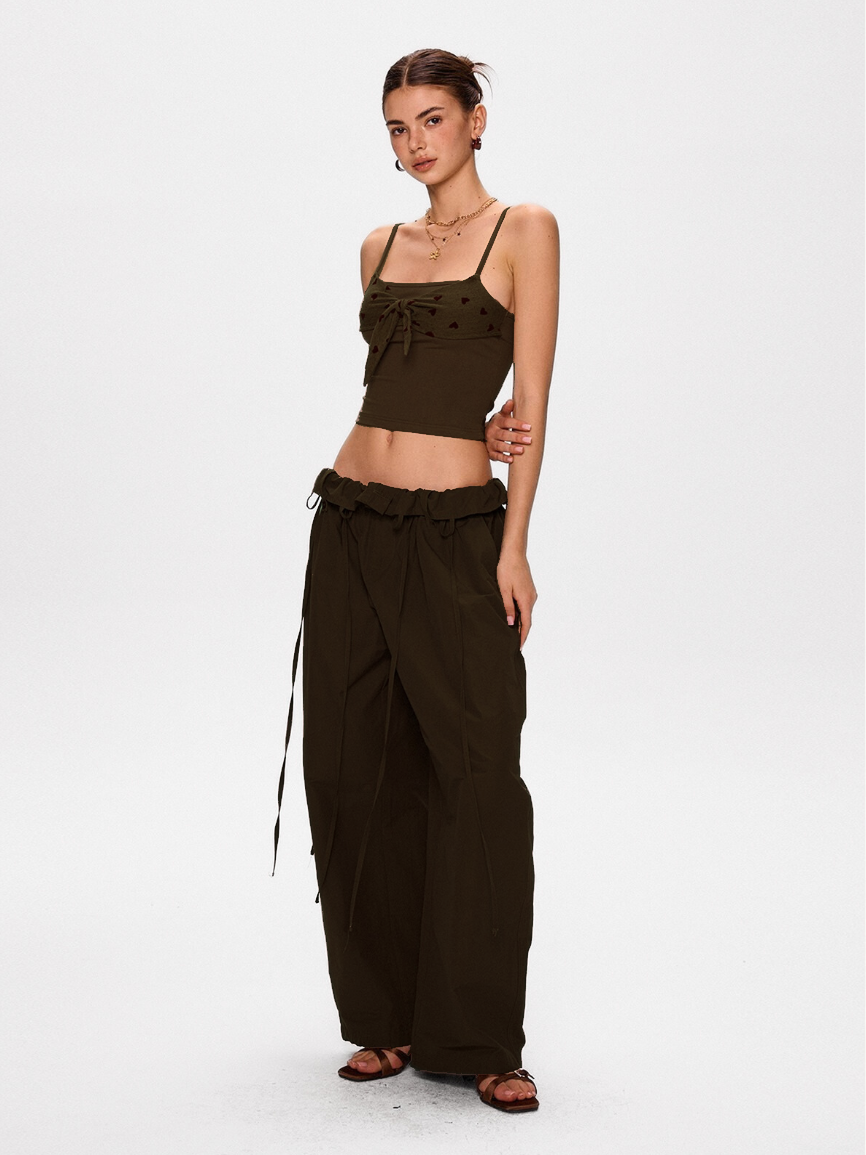 Vantex - Women's Bubble-Waist Lightweight Tapered Pants