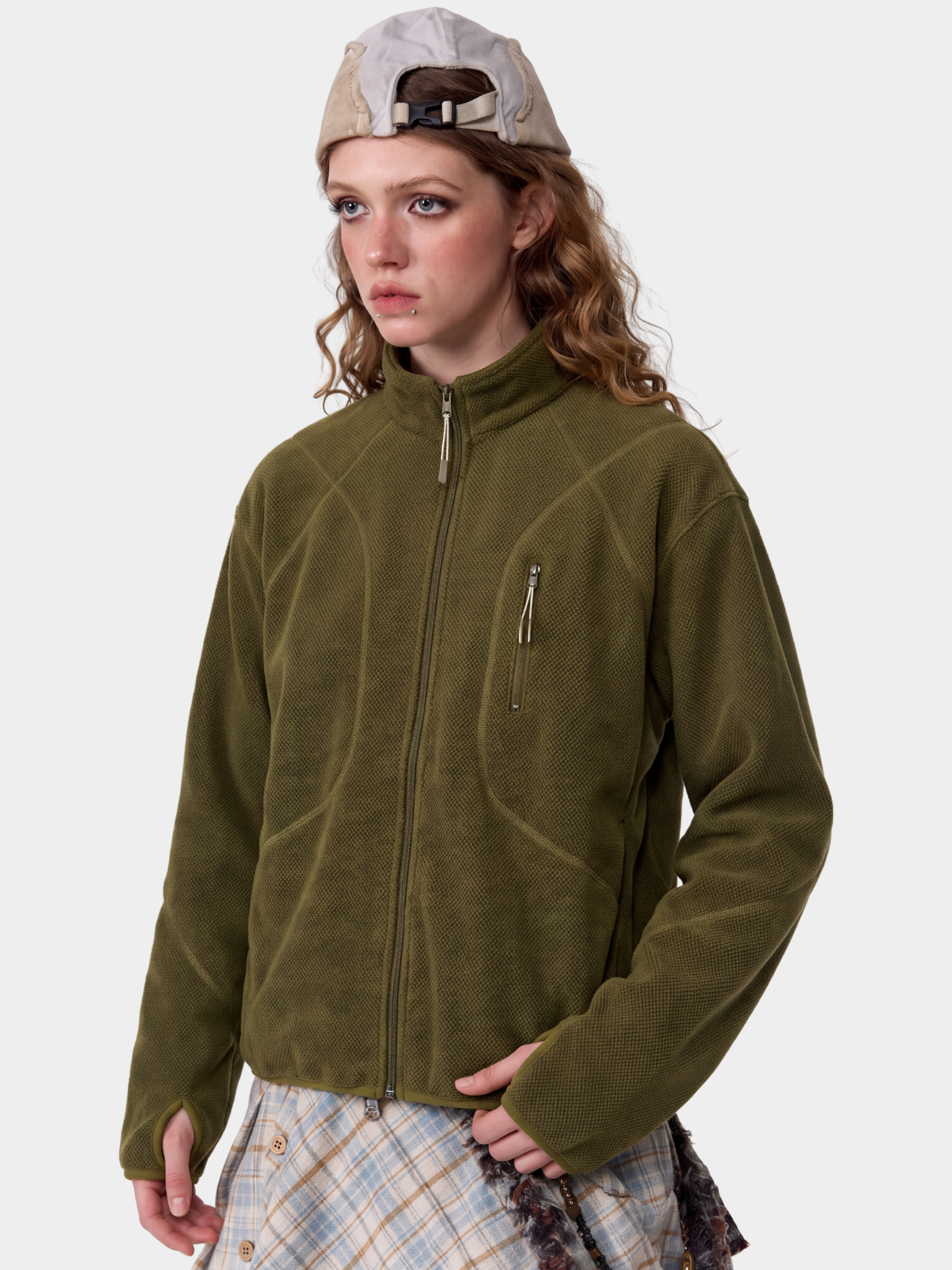 Drake - Unisex Honeycomb Thermal Zip-Up Sweatshirt