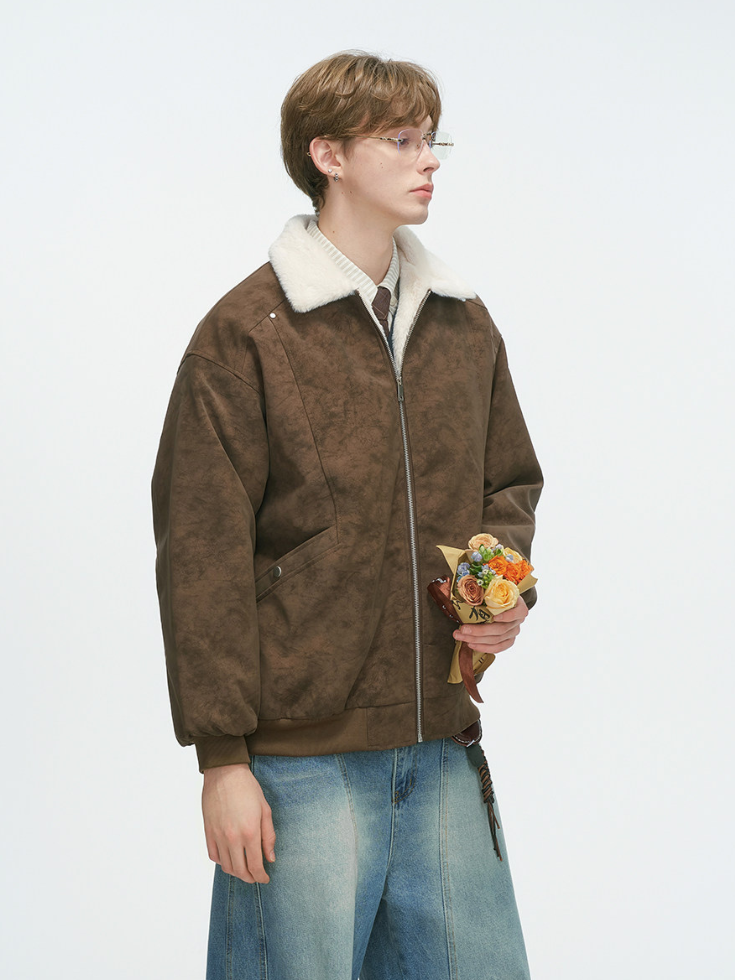 Ironpath - Men's Shearling-Lined PU Leather Insulated Jacket