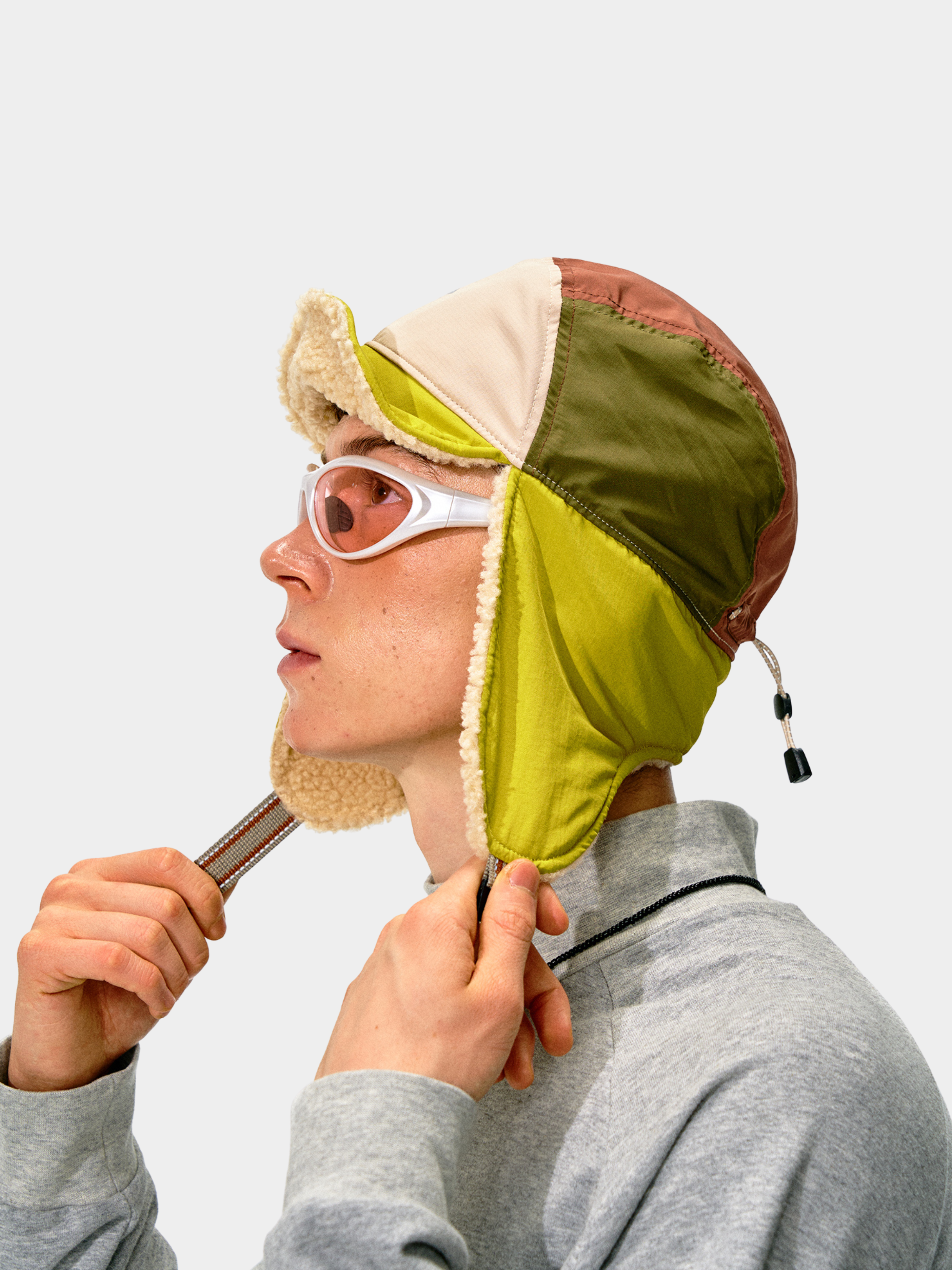 Moonlark - Colorblock Extra Warmth Sherpa-Lined Earflap Hat