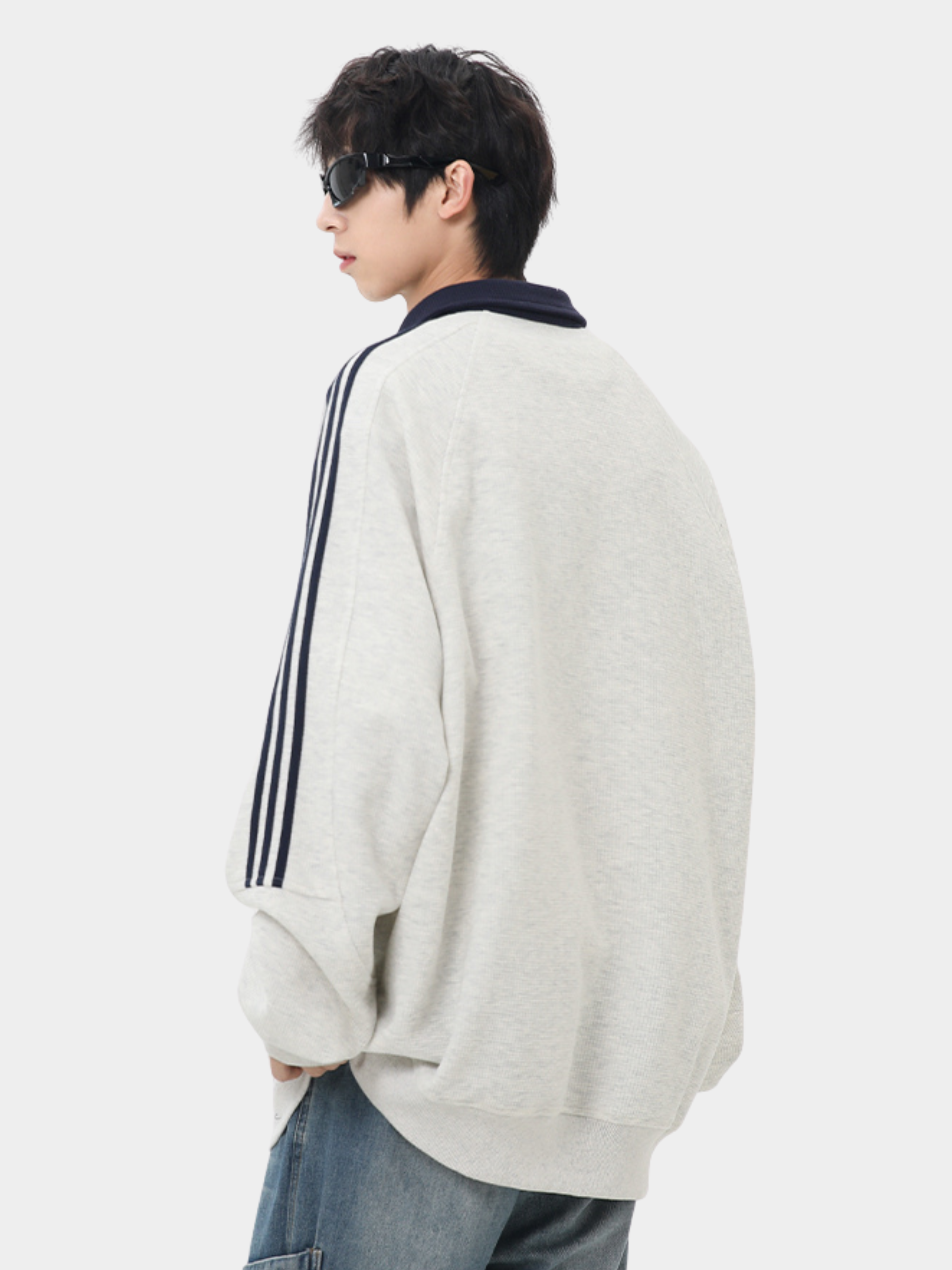 DryFlask - Men's Polo Collar Pullover Sweatshirt