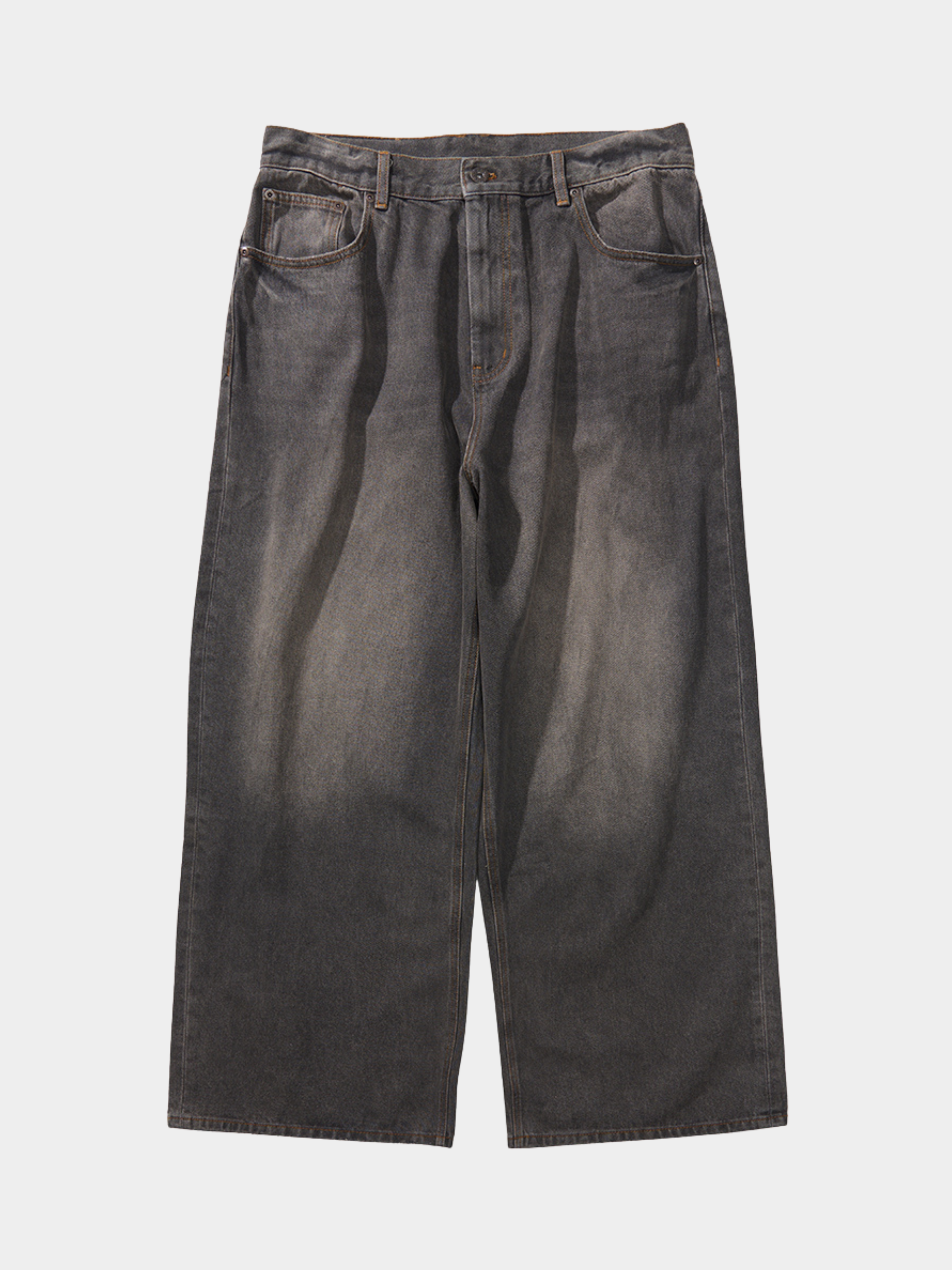 Tempestfire - Men's Washed Denim Wide-Leg Jeans