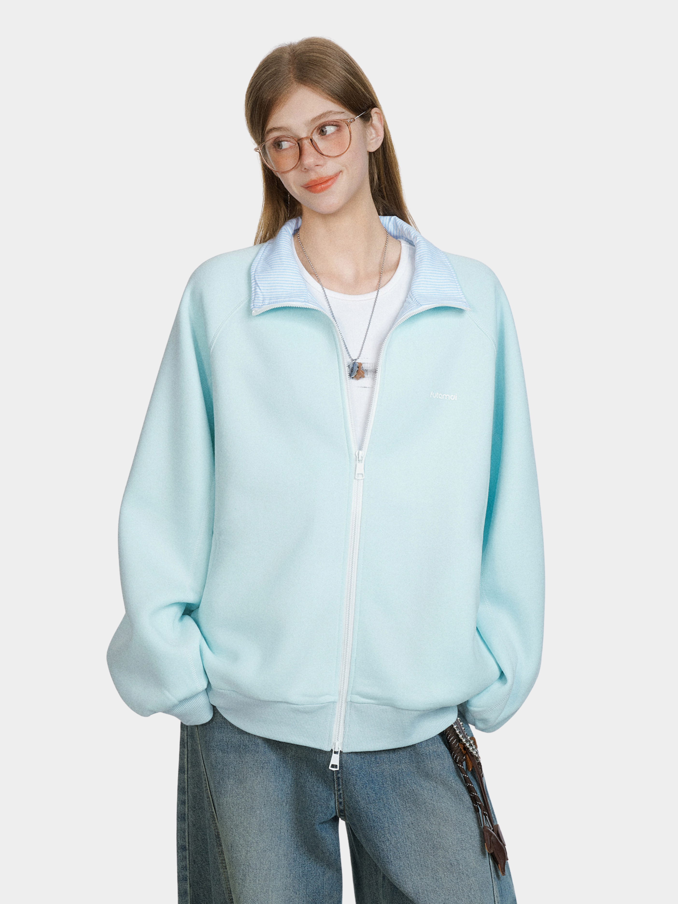 Cragzone - Women's Cotton-Blend Zip-Up Stand-Collar Jacket –