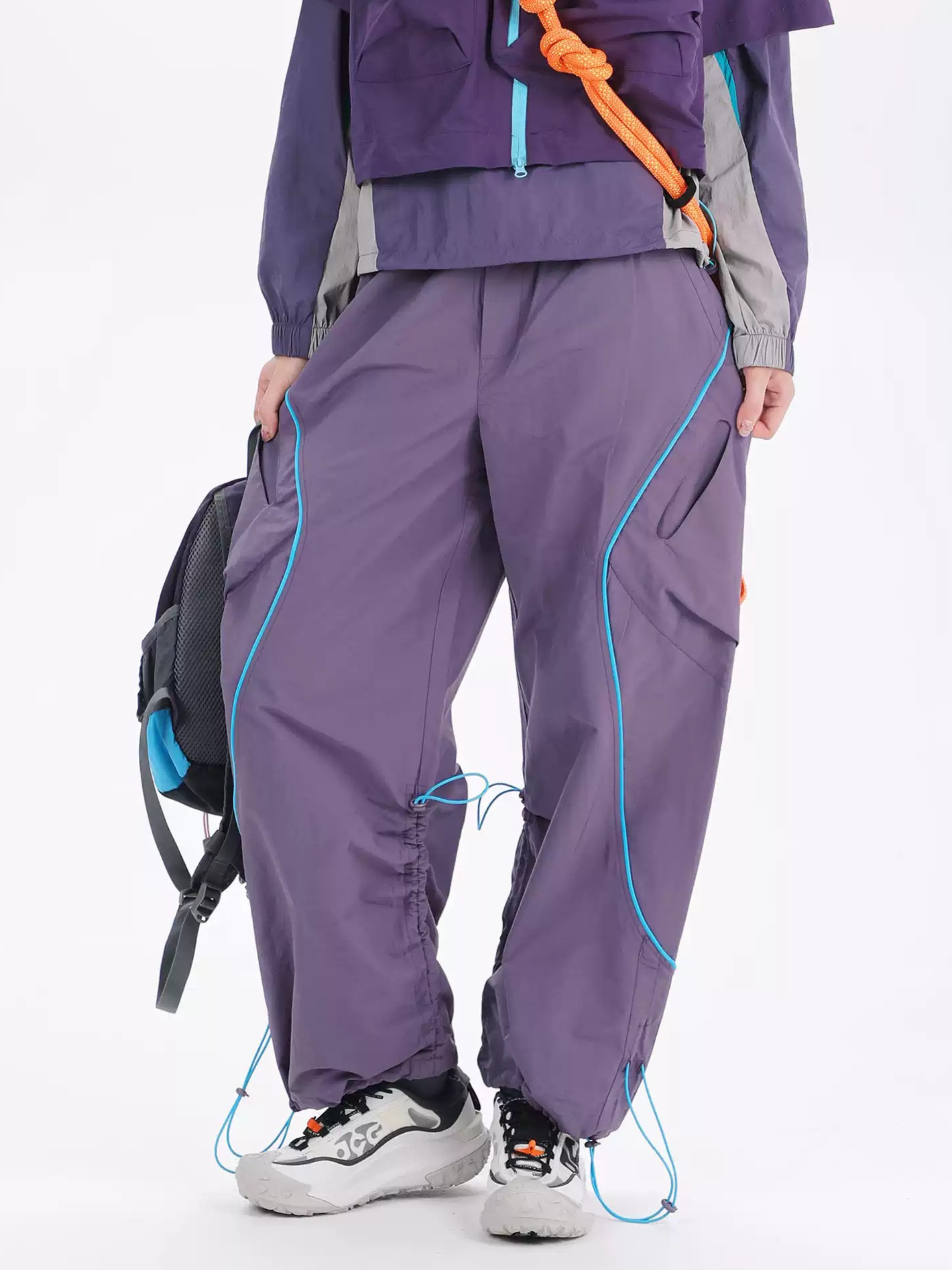 Moonshine - Women's Lightweight Elastic Waist Curved Panel Cargo Pants