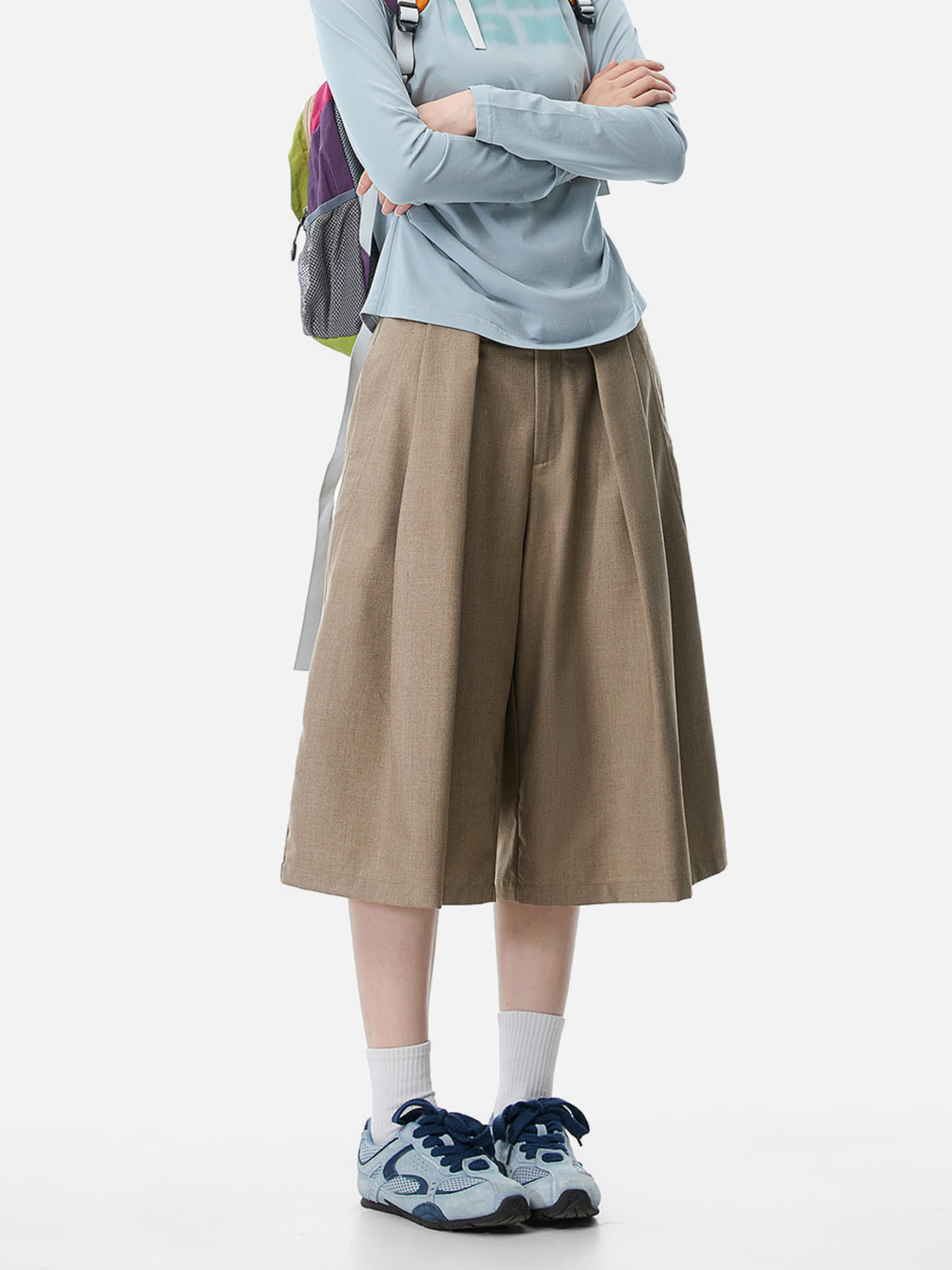 MoonRise - Women's Relaxed Pleated Tailored Shorts