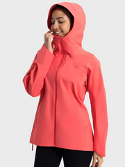 MesaNest - Women's Waterproof Windproof Stain-Resistant Hooded Shell Jacket GONGGAR SPORTS