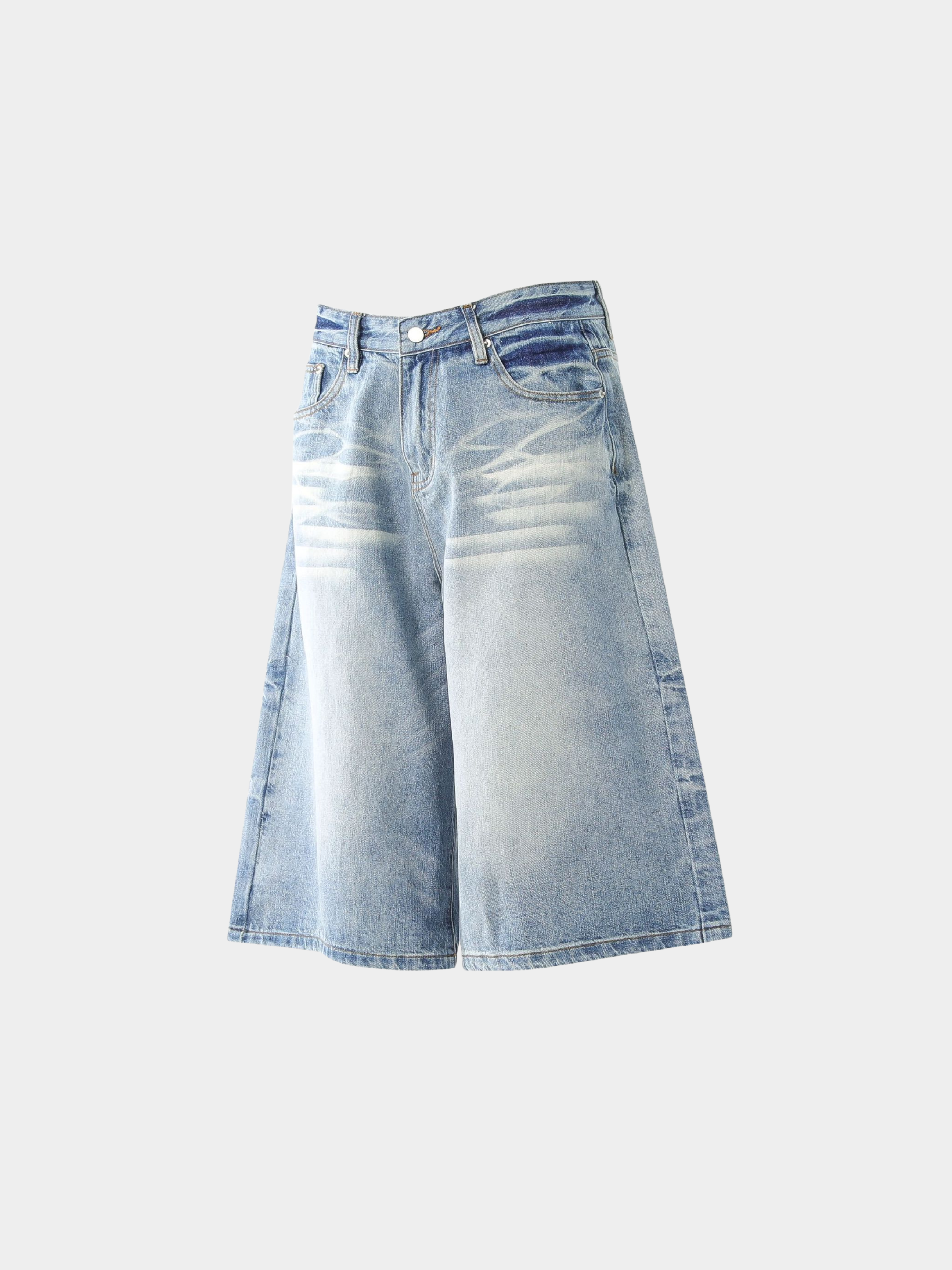 BaseWrap - Men's Straight-Leg Denim Shorts GONGGAR SPORTS