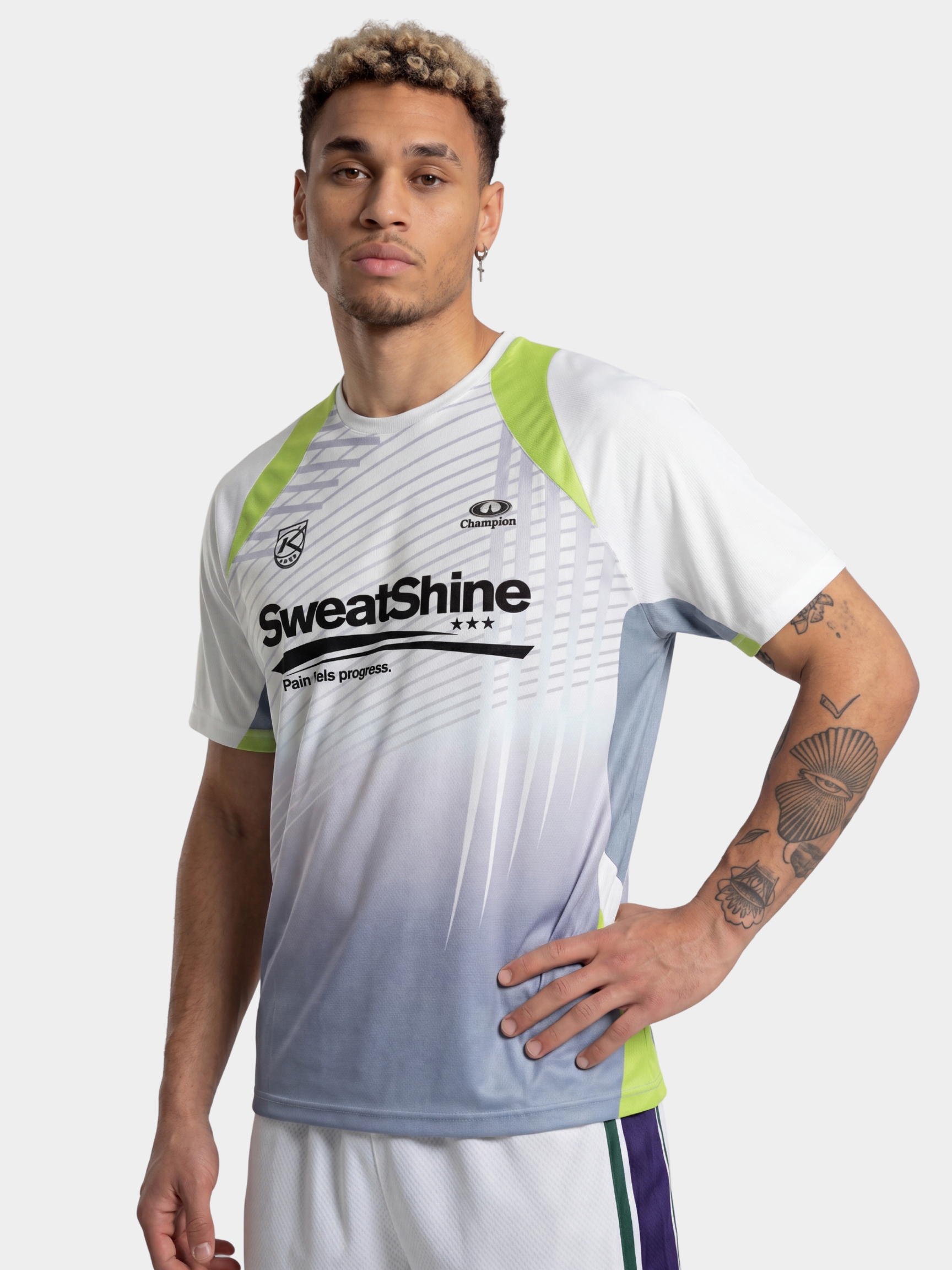 GlowDrift - Men's Contrast Mesh Quick-Dry Performance T-Shirt