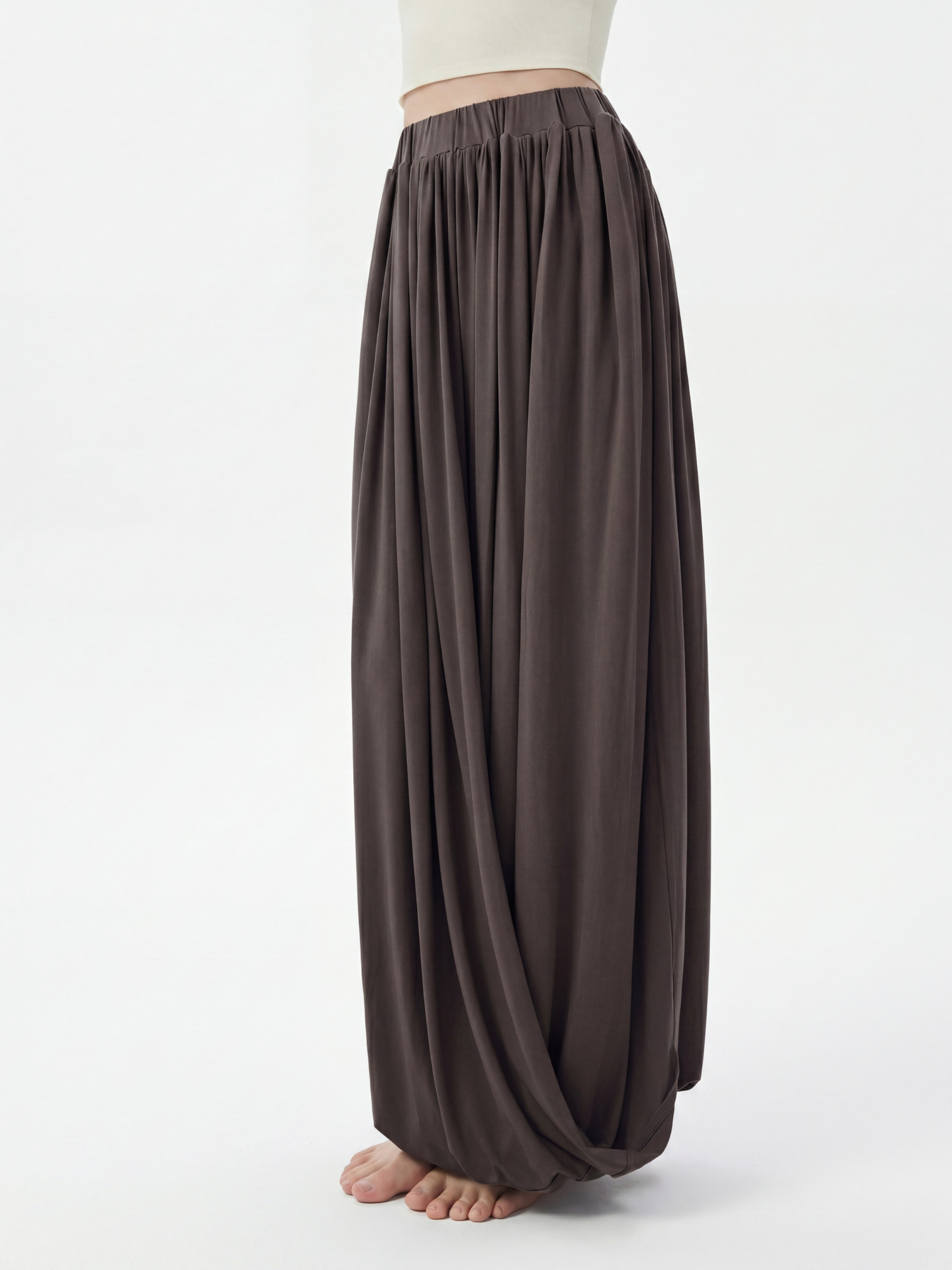 FirstLight - Women's Twist-Knot Slimming Midi Skirt