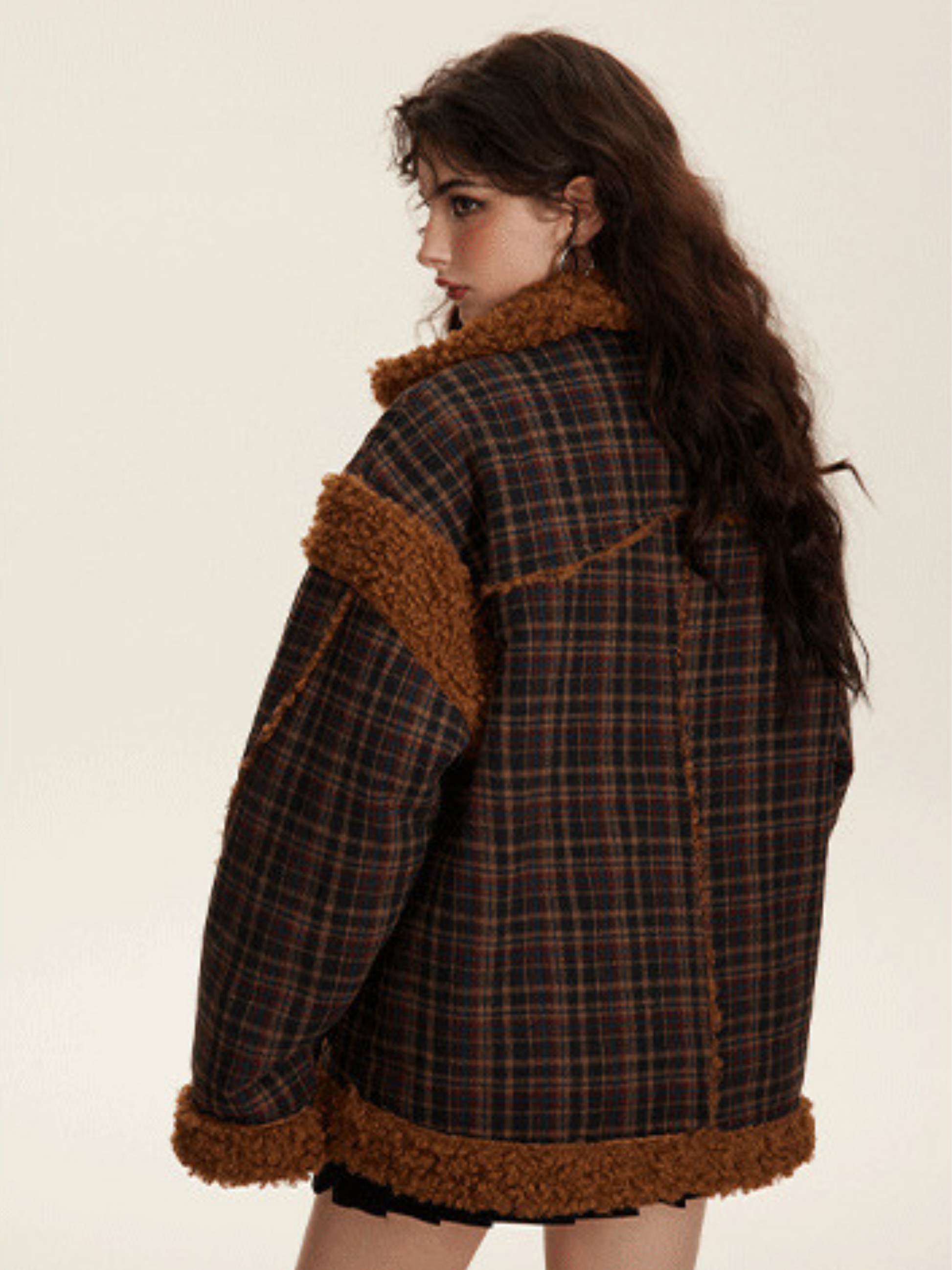RavenCase - Women‘s Plaid Panel Sherpa-Lined Jacket GONGGAR SPORTS