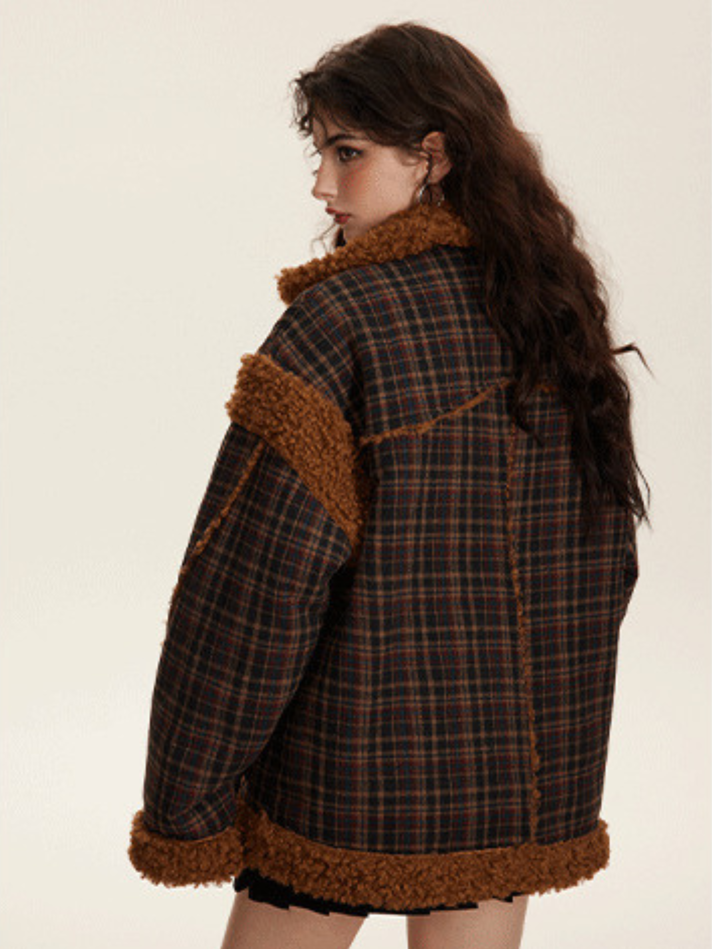 RavenCase - Women‘s Plaid Panel Sherpa-Lined Jacket GONGGAR SPORTS