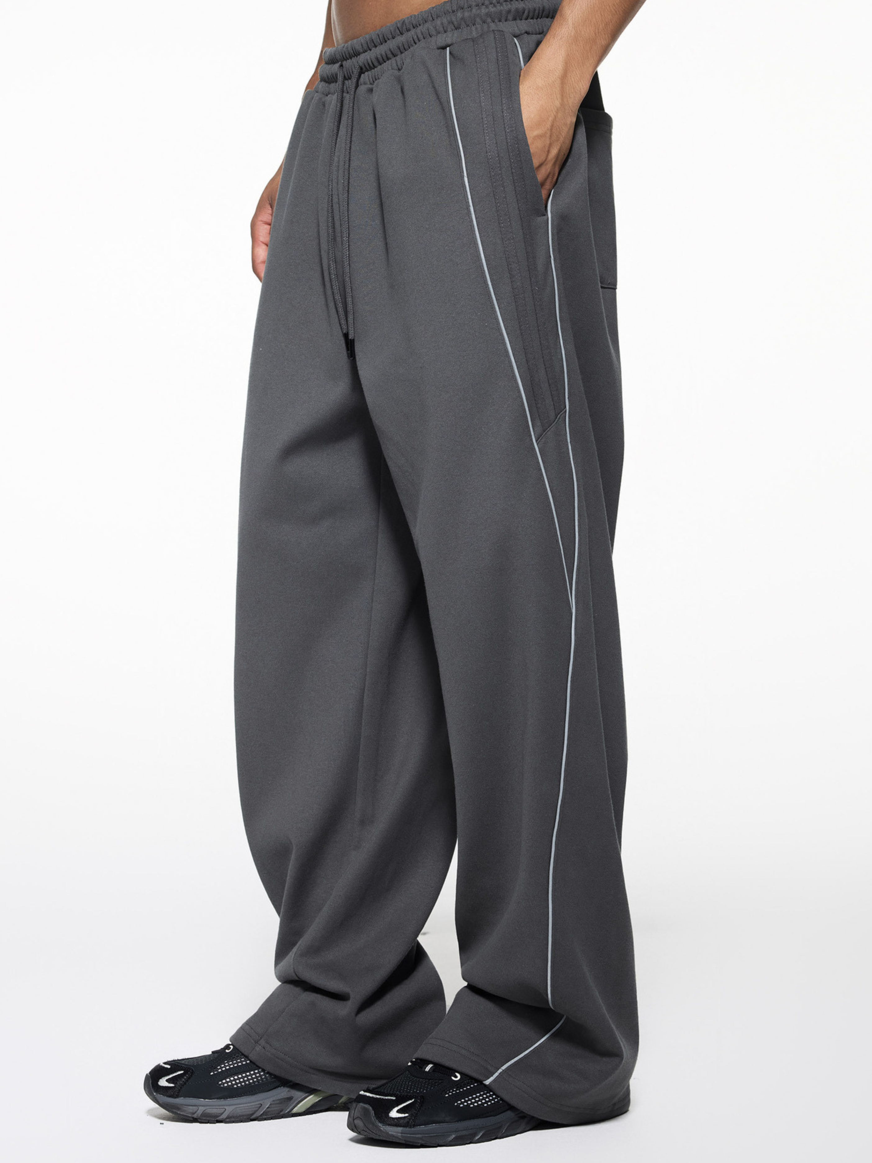 Thunderclaw - Reflective Stripe Straight-Leg Jogger Pants