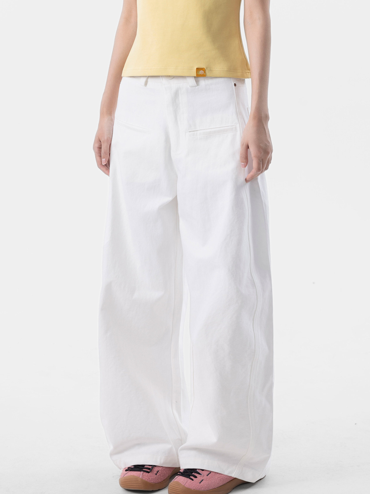 EchoLine - Unisex Natural Drape Cotton Straight-Leg Relaxed Pants