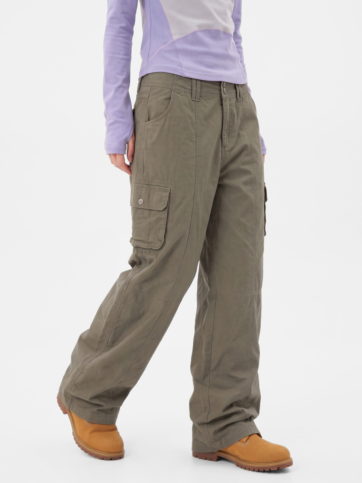 CalmDrift - Women's Deconstructed Multi-Pocket Straight-Leg Cargo Pants