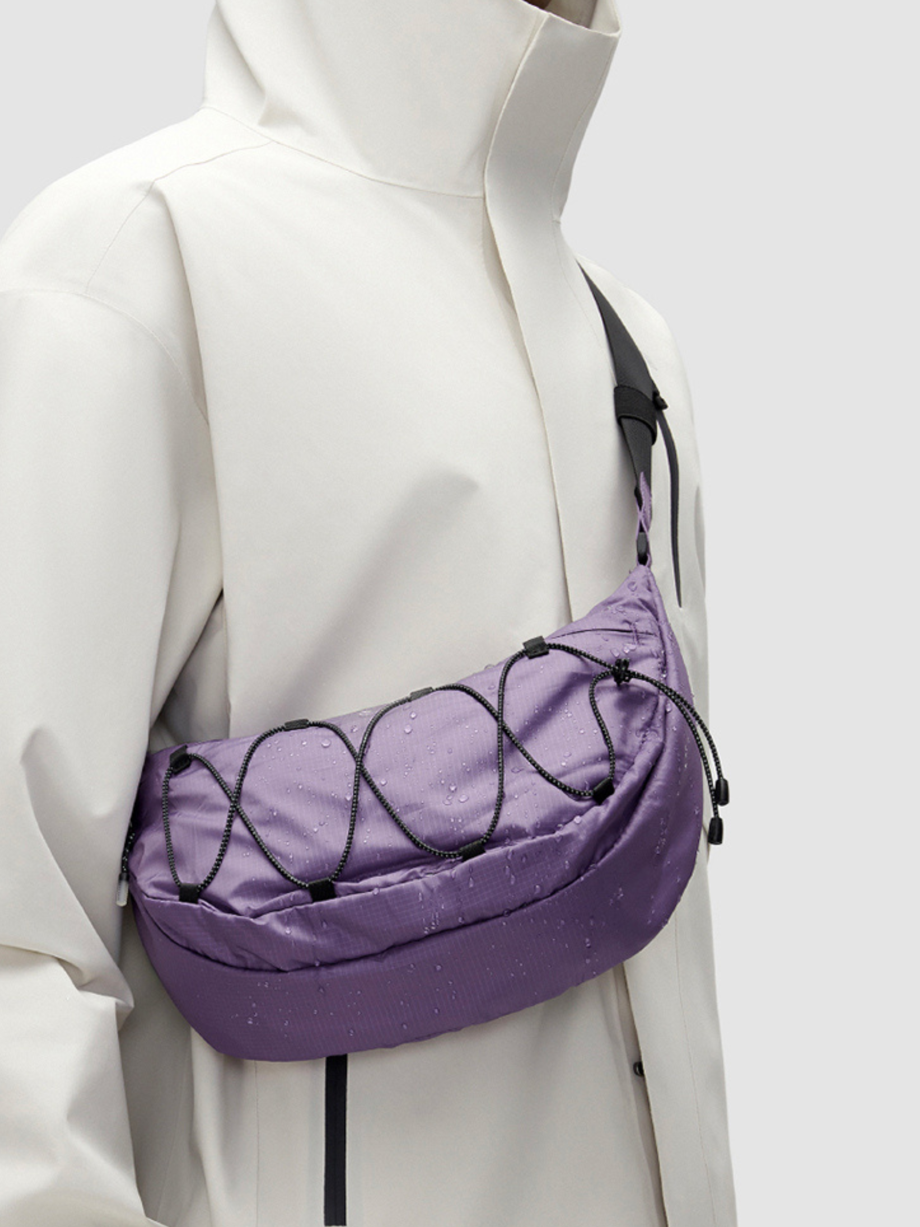 Dunebluff - Portable Crescent Canvas Crossbody Waist Bag