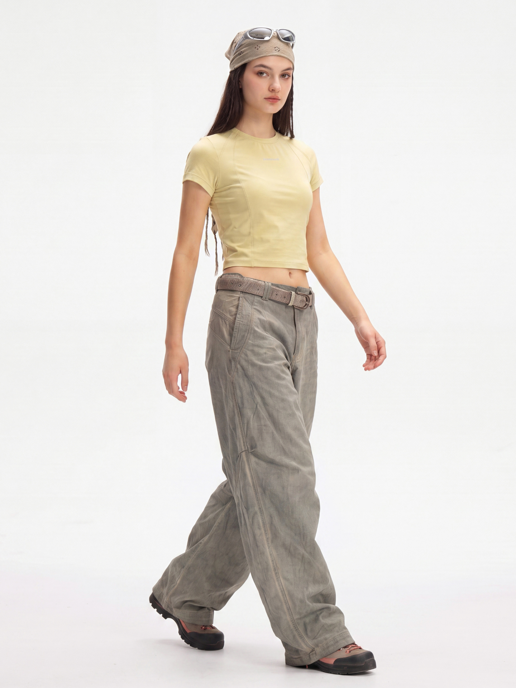 KitSway - Women's UPF 50+ Vintage Wash Curved-Leg Pants
