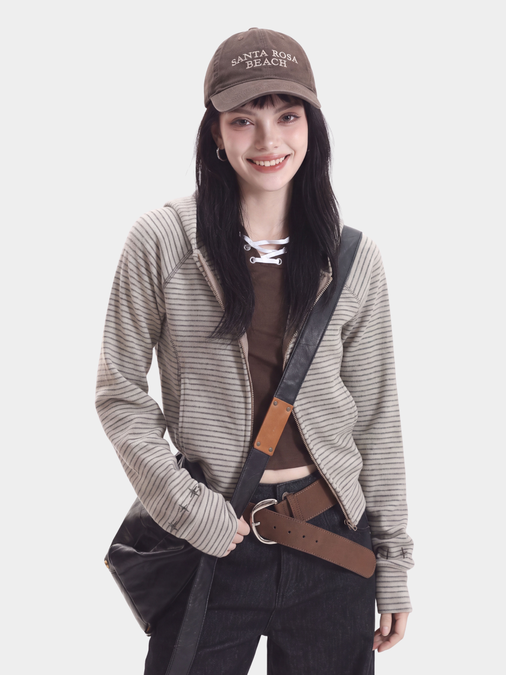HushLine - Women's Striped Soft Zip-Up Jacket