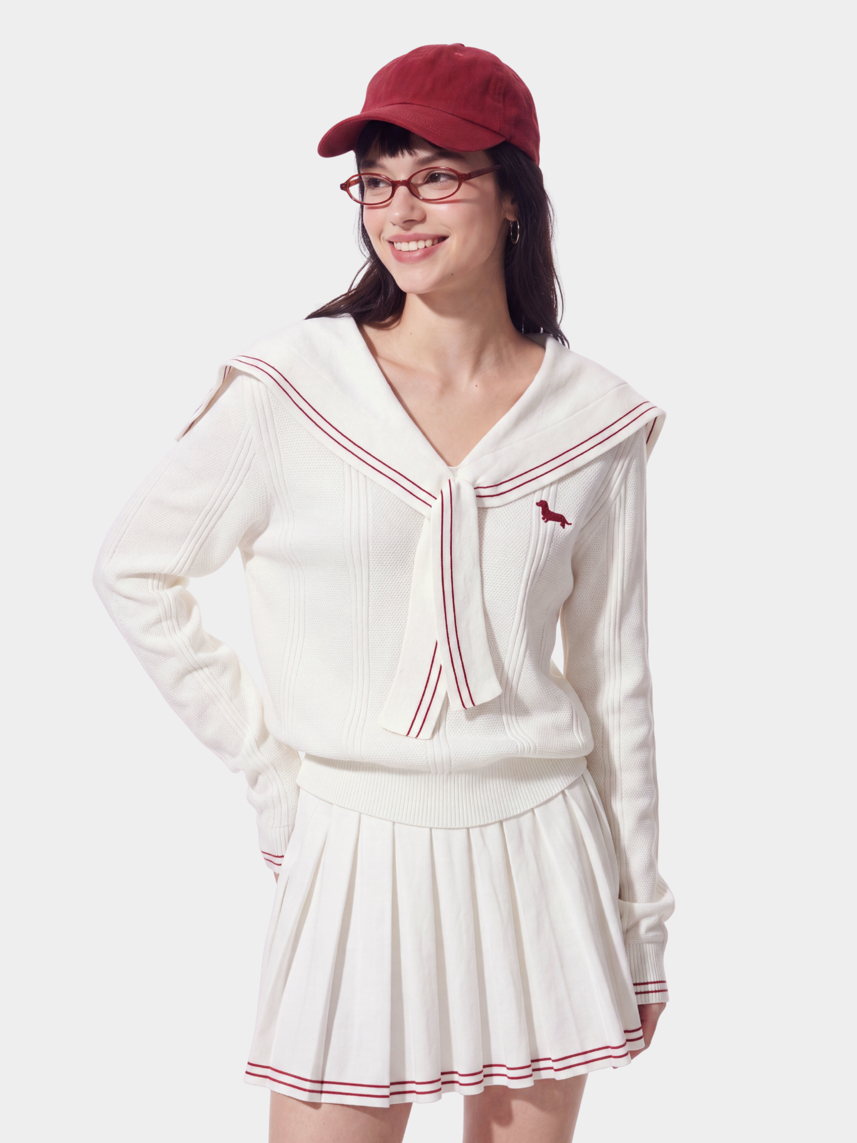KnitDrift - Women's Embroidered Knit Two-Piece Set