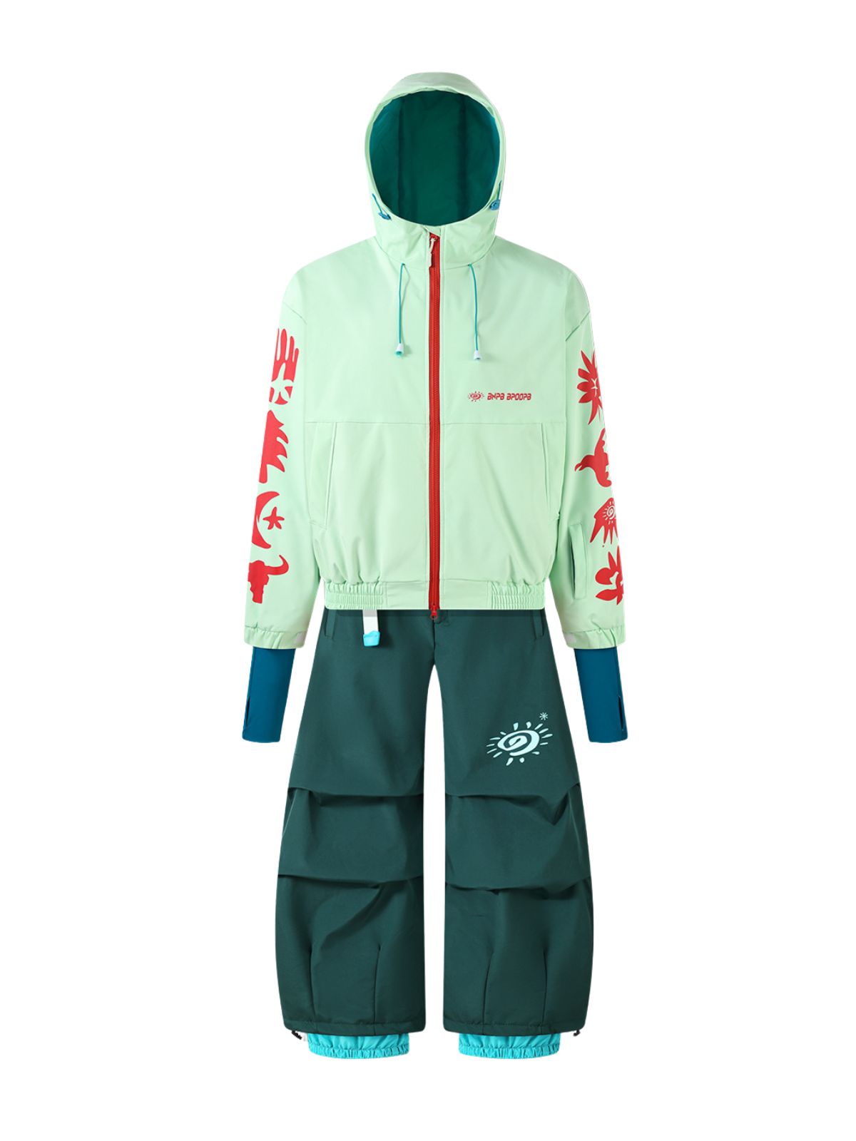 AshHearth - Unisex 5K Waterproof 3-Layer Ski Jacket & Pants Set
