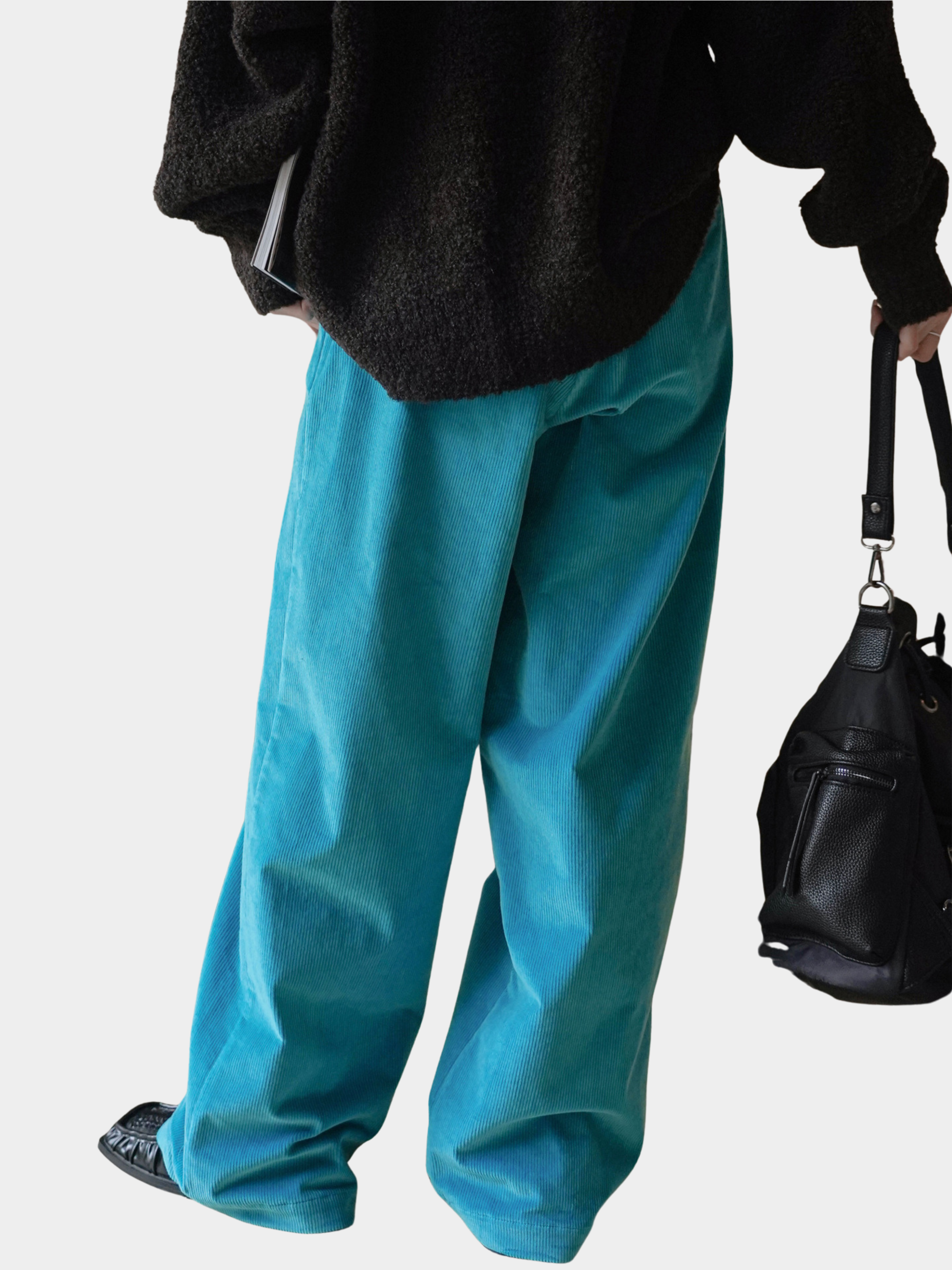 Alpine - Women's Corduroy Wide-Leg Straight Pants