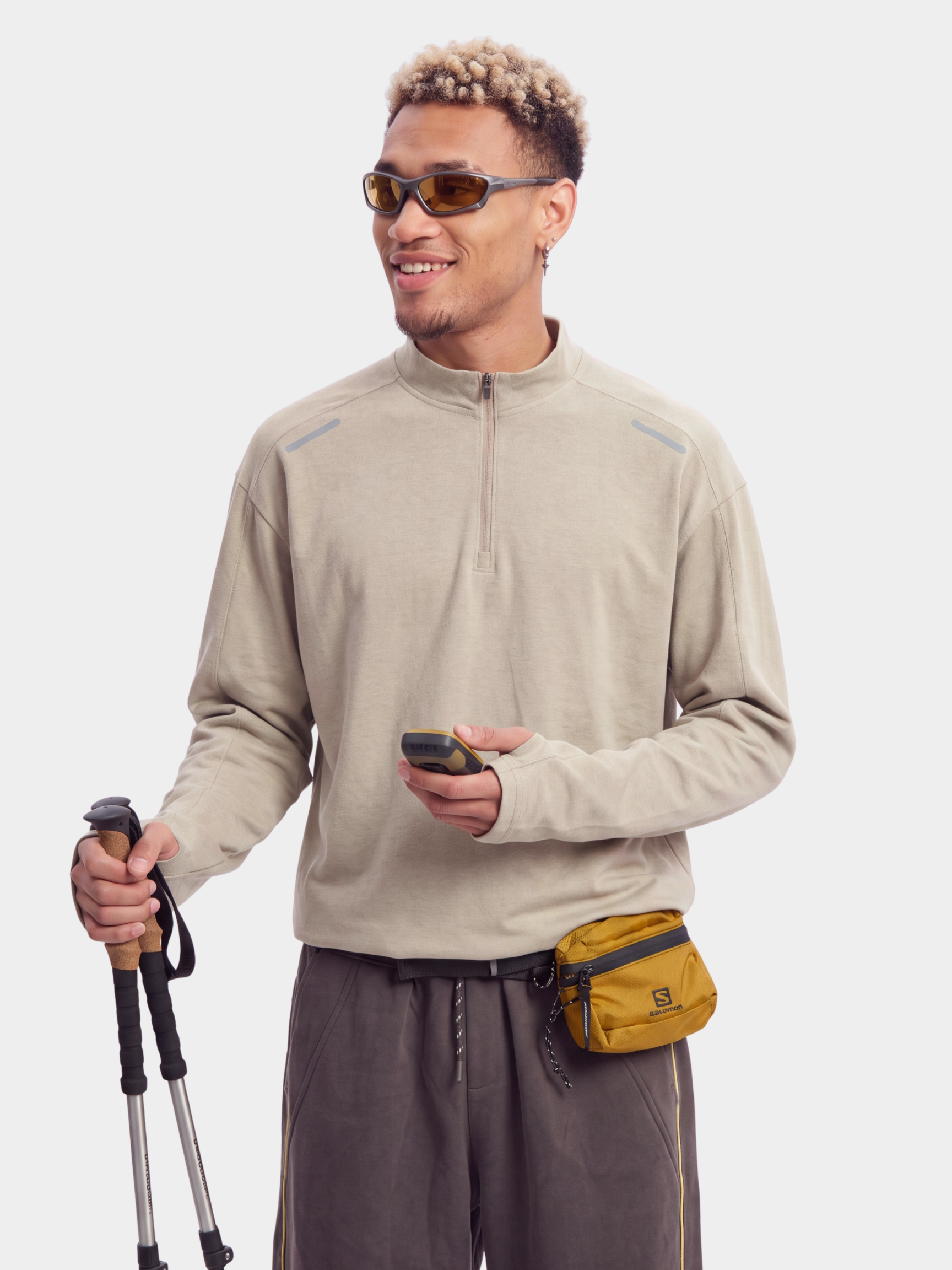 BreezeZip - Men's UPF40+ Quick-Dry Half-Zip Breathable T-Shirt