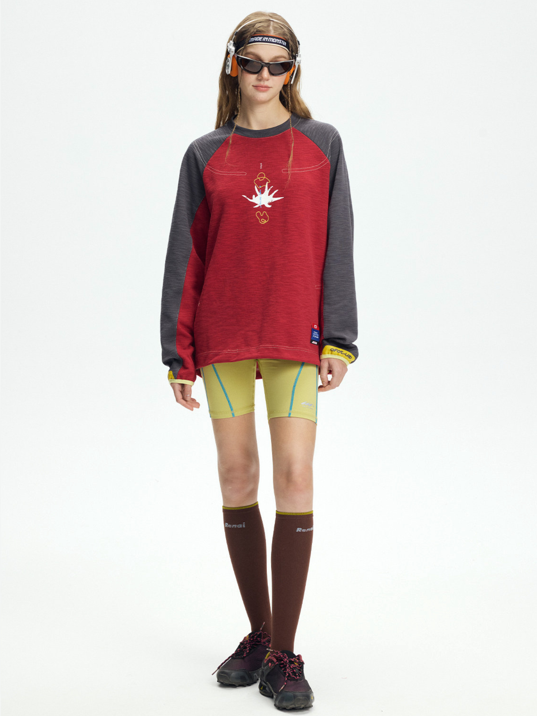 Balance - Women's Contrast Raglan Sleeve Oversized Long sleeves