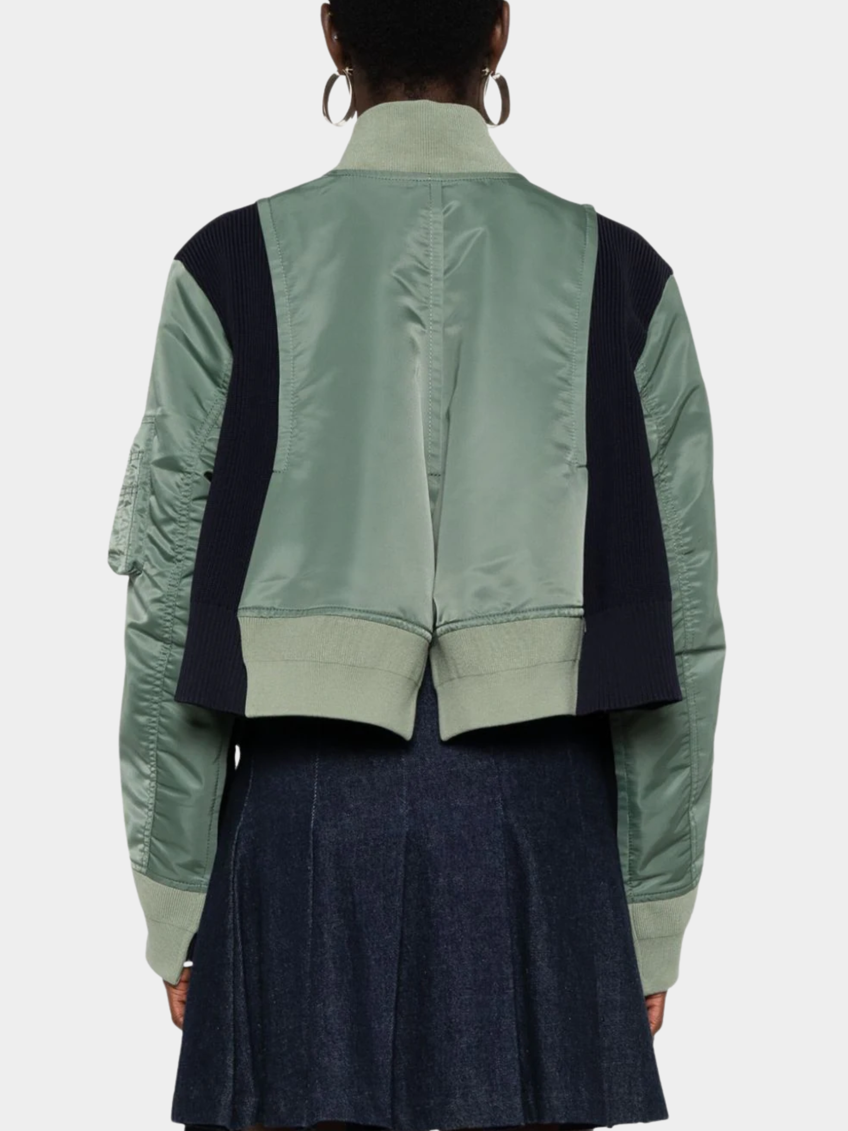 Shadowrun - Women's Colorblock Stand Collar Zip-Up Short Jacket