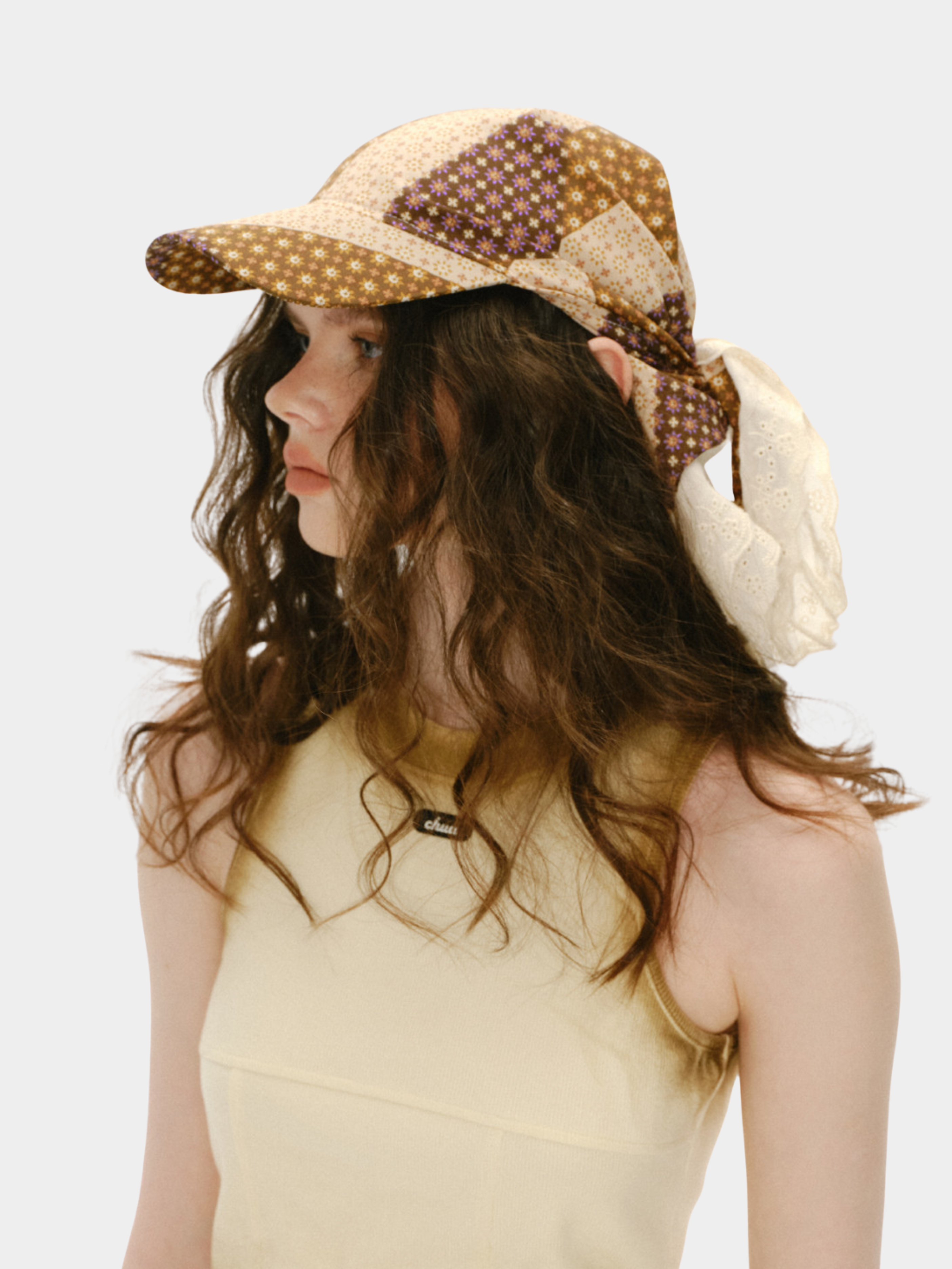 Driftstep - Patchwork Floral Sun Scarf Hat